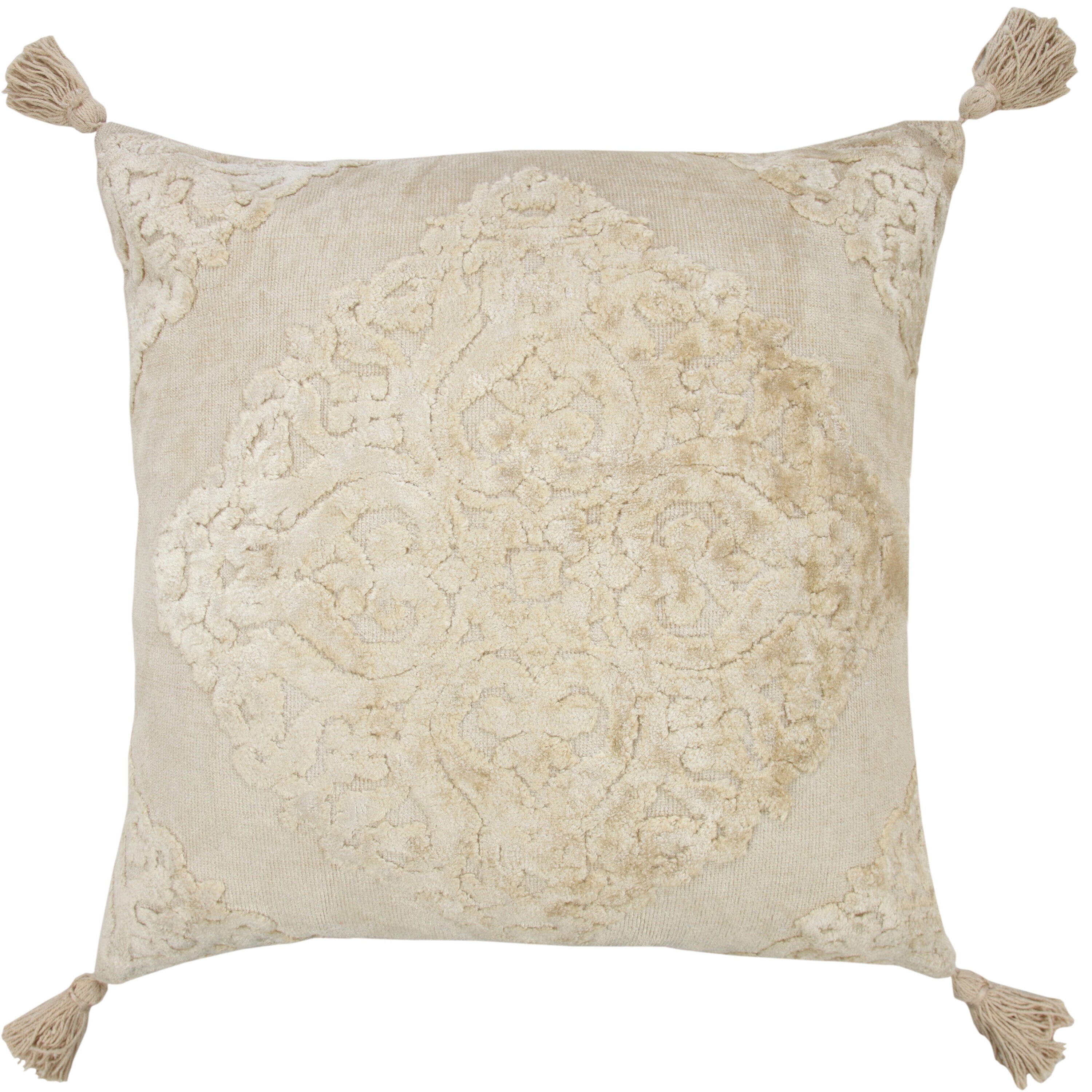 Tufted Trellis Decorative Square Throw Pillow, 20 x 20