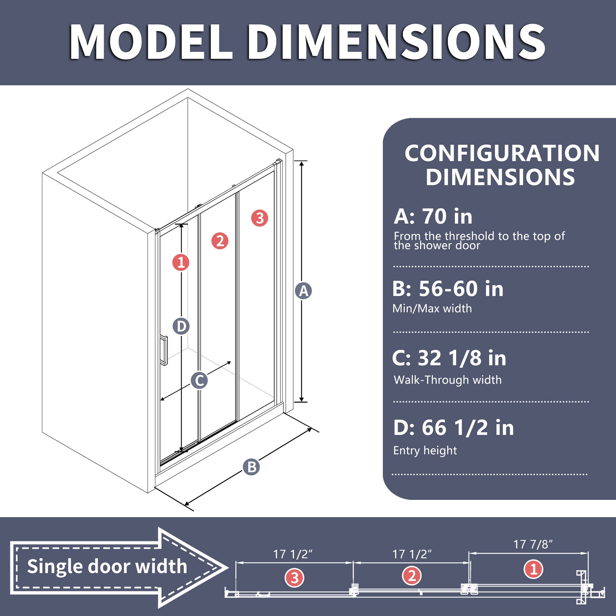 AAZJ BG-BL-6036-M Shower-Doors - View #8