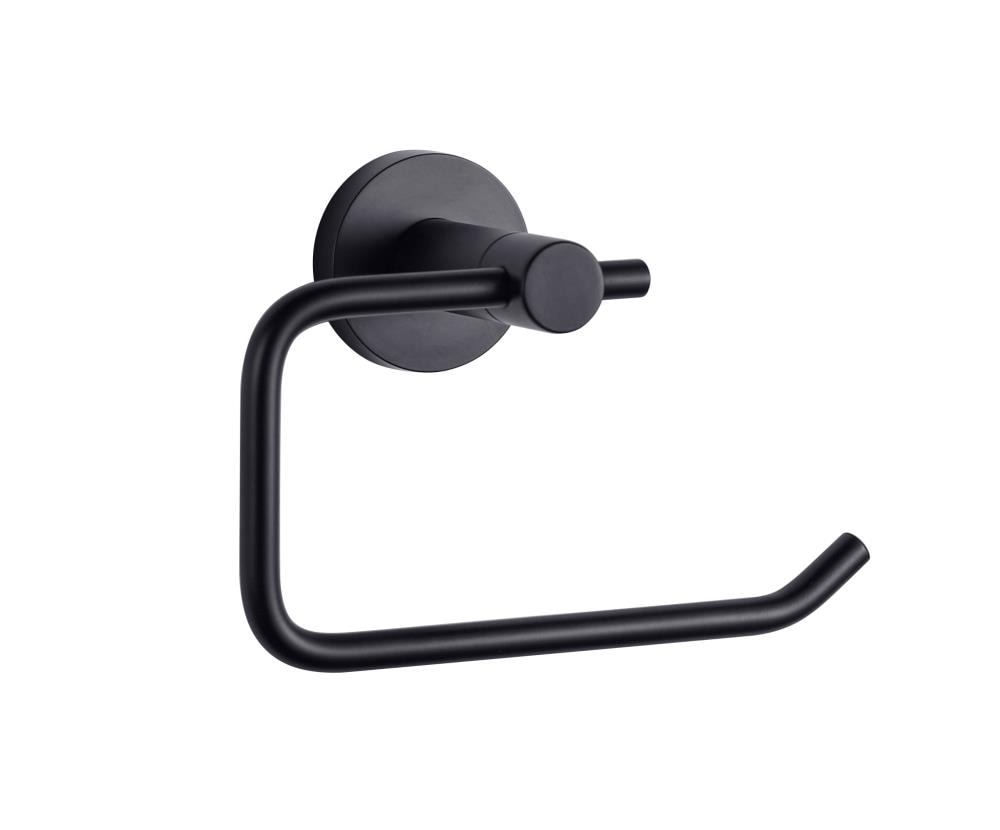 Lexora LPH16152MB Bagno Nera Matte Black Wall mount Single post Toilet Paper Holder 1 -Rolls