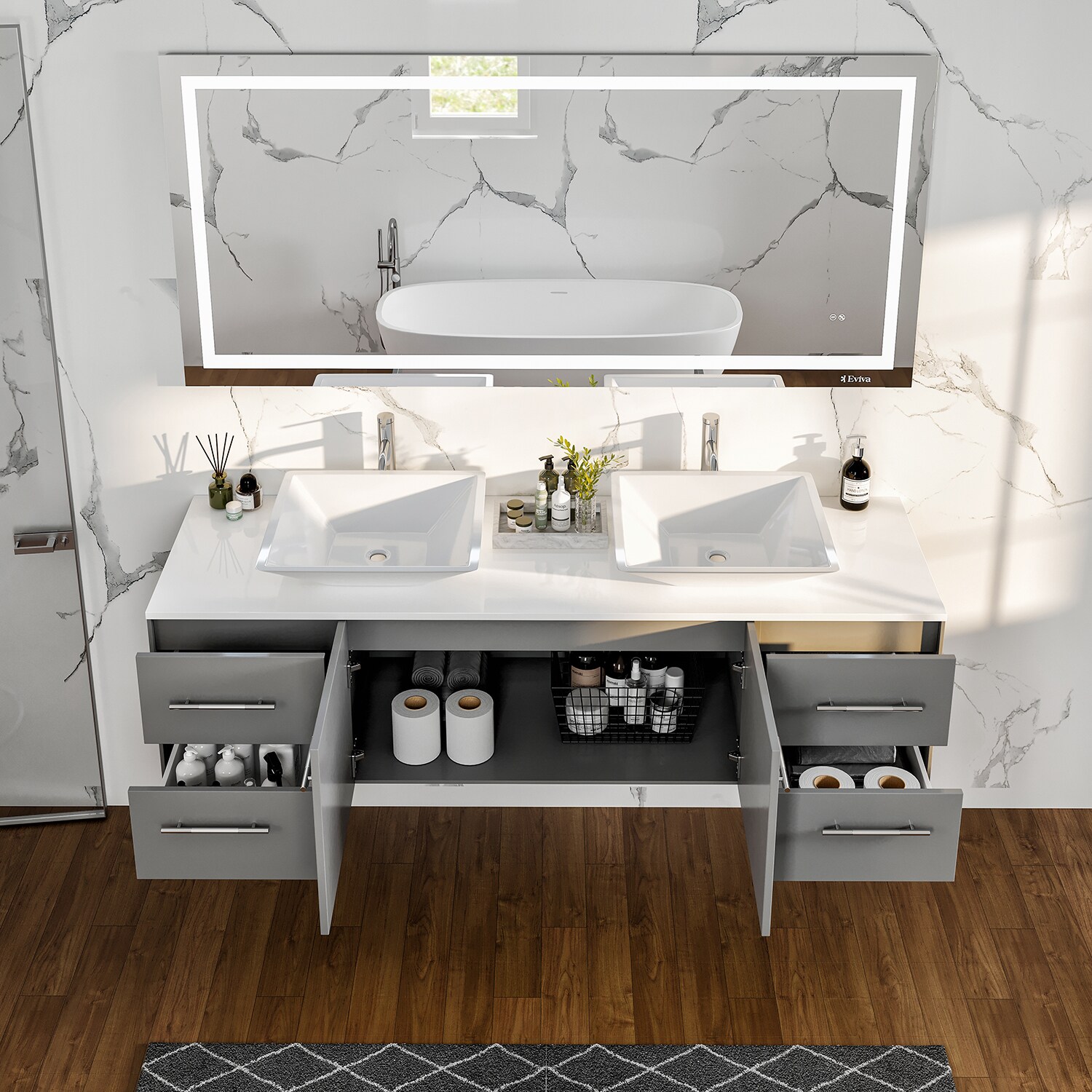 Eviva EVVN147-60GR Bath-Vanity-Combo - View #3