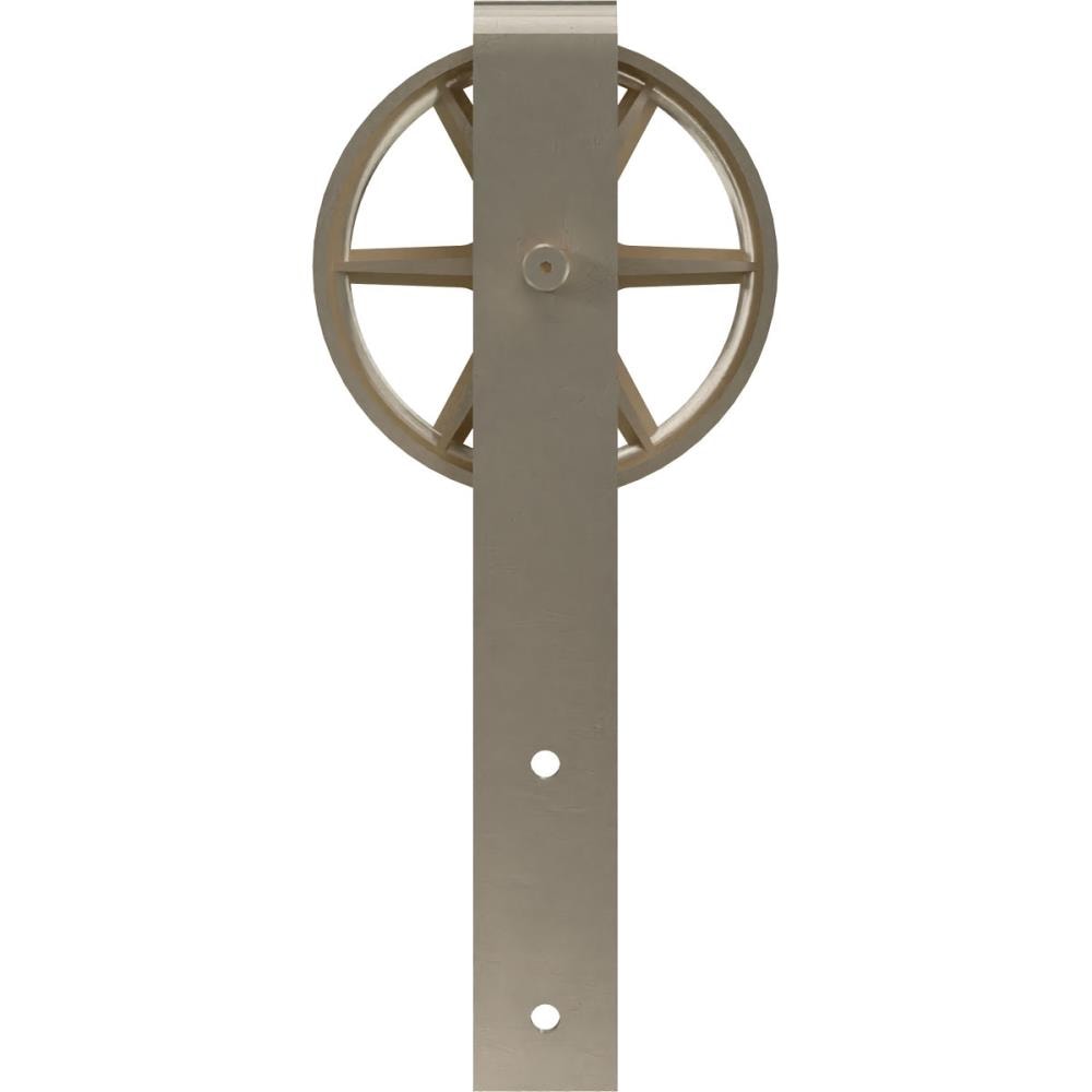 Goldberg Brothers GB60014RWWZ White Bronze Indoor Wagon wheel Single Double Barn door hanger