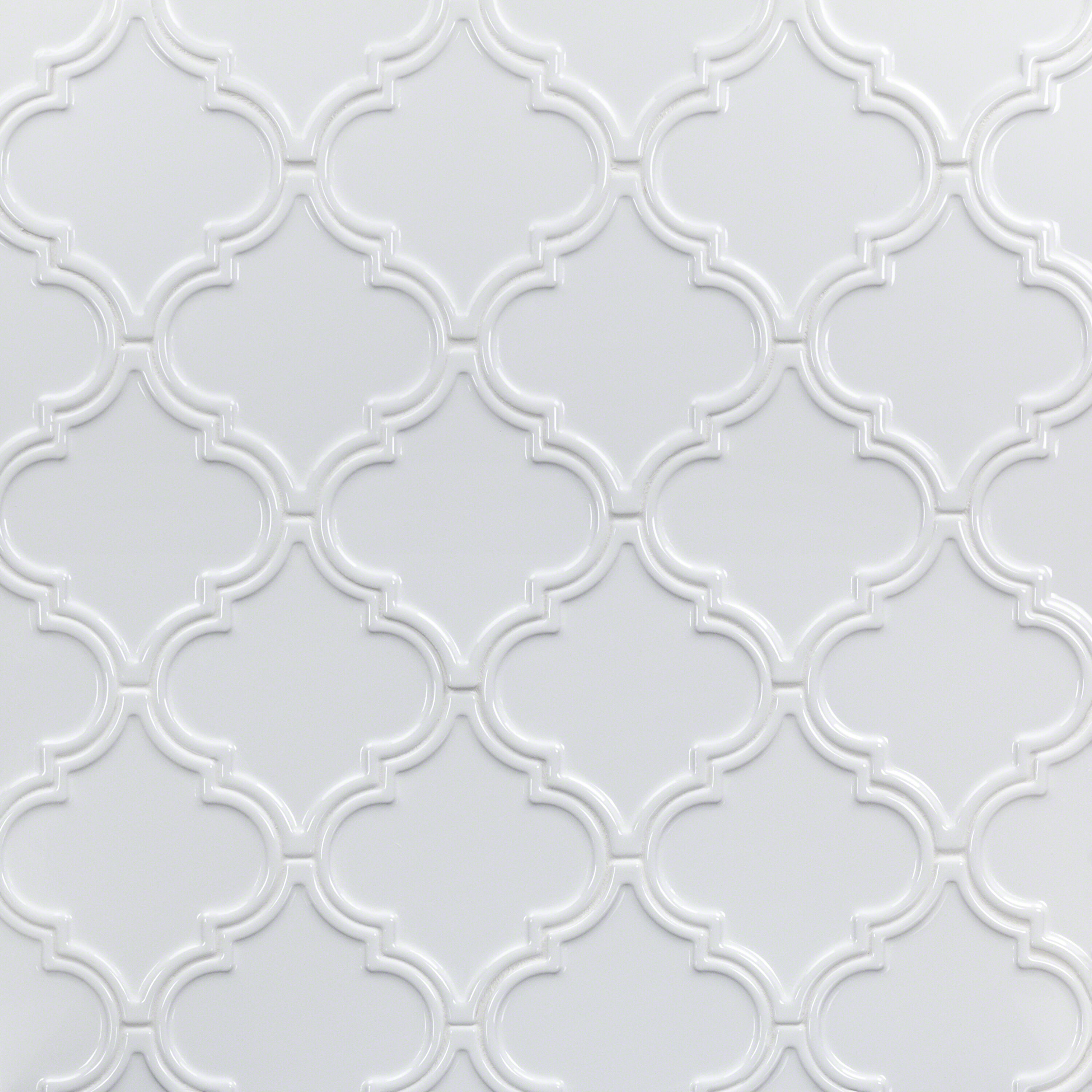 Artmore Tile Labyrinth White 6-in x 7-in Polished Ceramic Wall