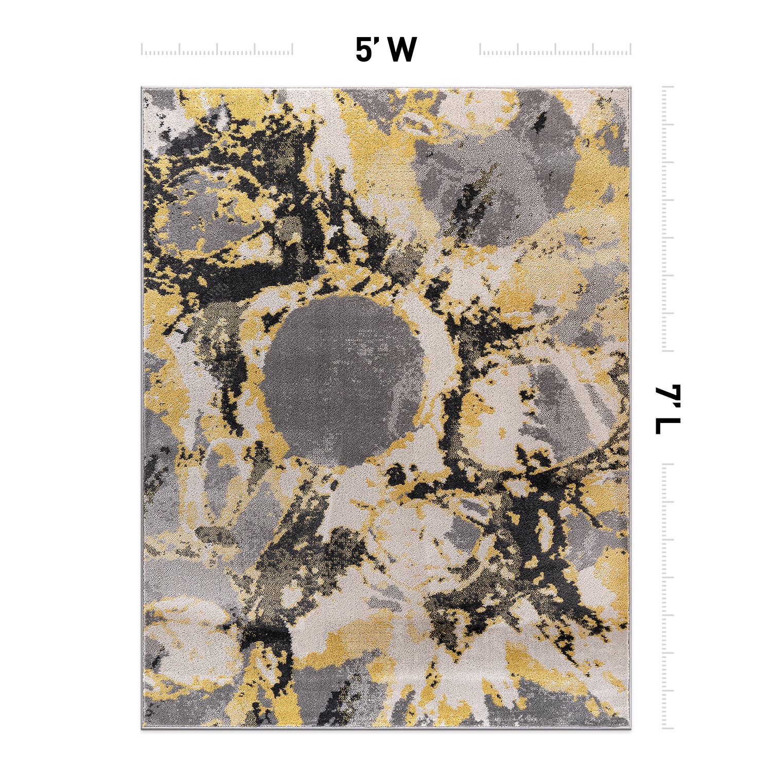 World Rug Gallery 389YELLOW5X7 rugs - View #3