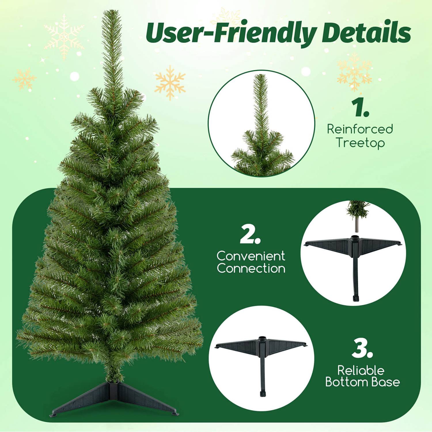 Costway HCST03764 Artificial-Christmas-Trees - View #8
