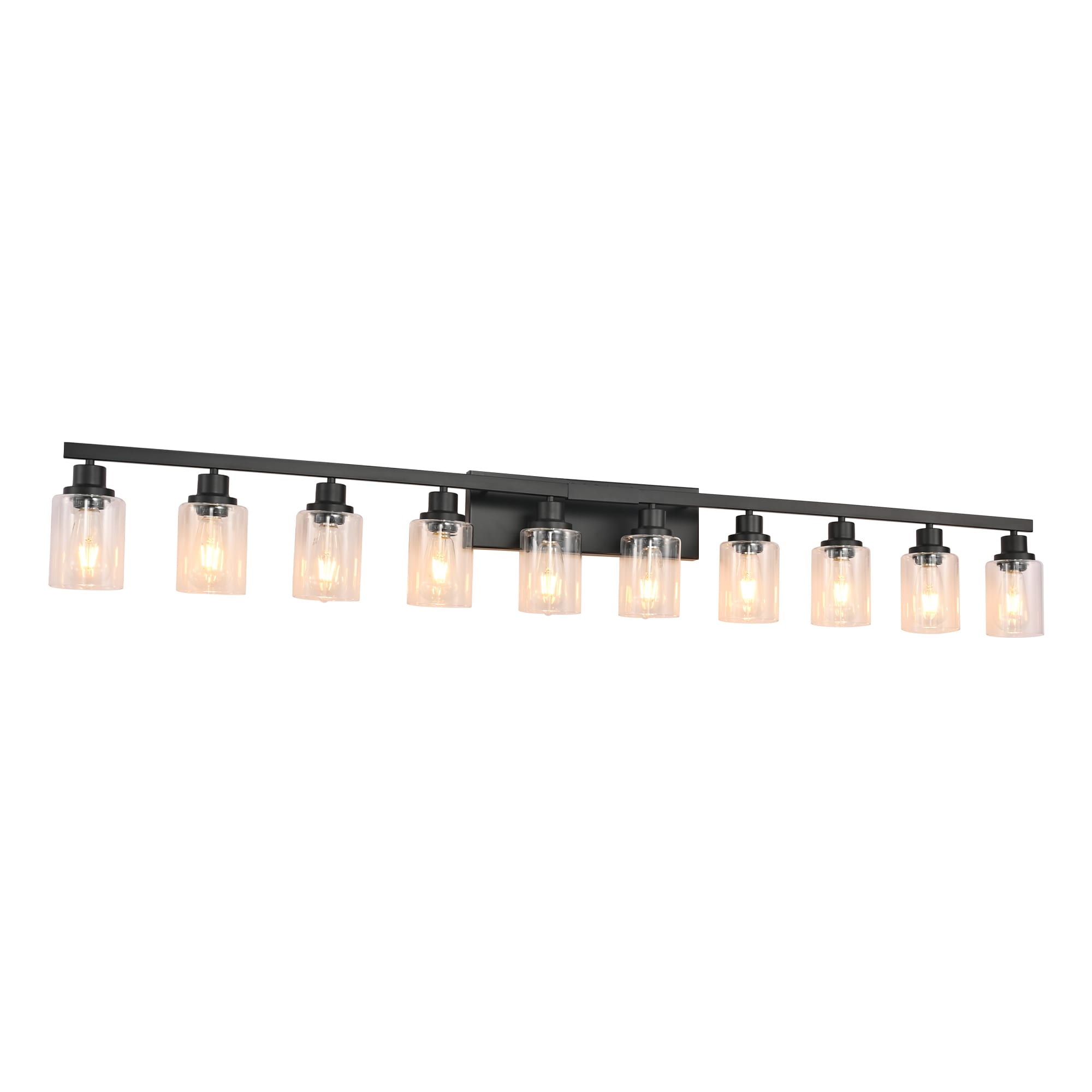 Forclover - Vanity Lights 65-in 10 Light Matte Black Modern/contemporary Bathroom Vanity light
