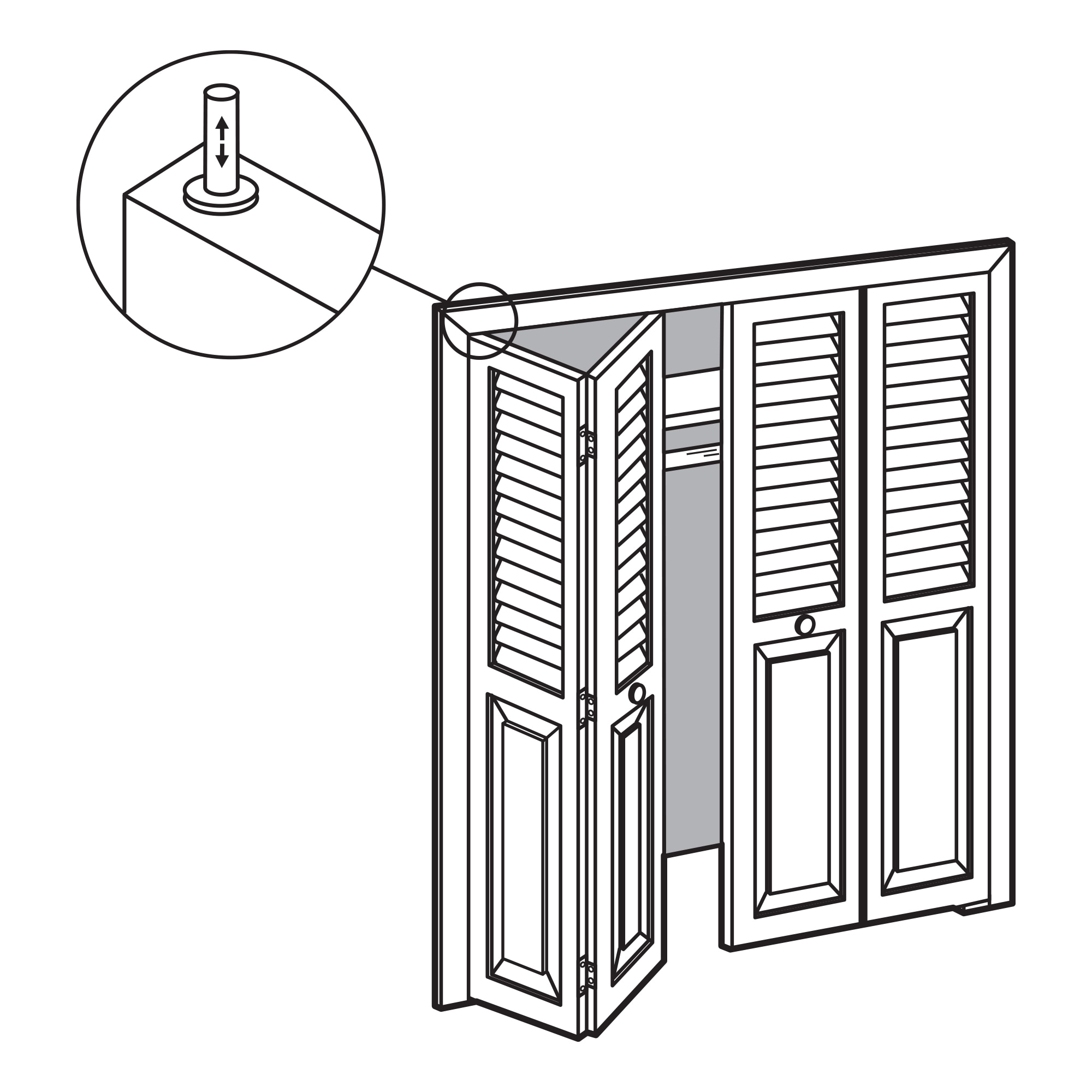 Prime-Line N 6701 Bifold-Closet-Door-Pivots - View #10