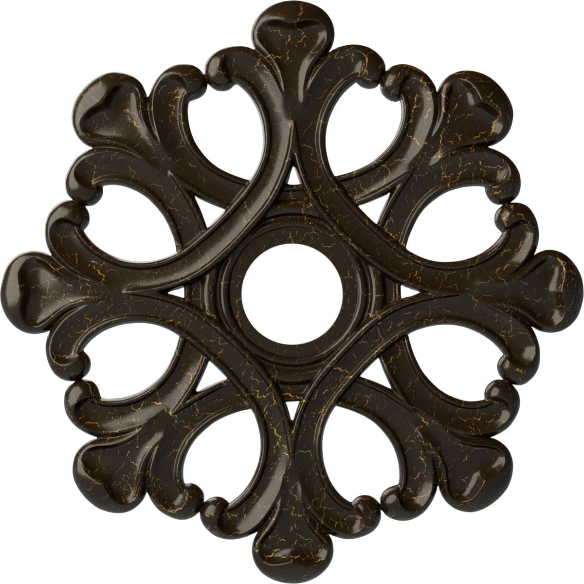 Ekena Millwork CM20ANSHC Angel 20.875-in W x 20.875-in L Painted Stone Hearth Crackle Polyurethane Whole Ceiling Medallion