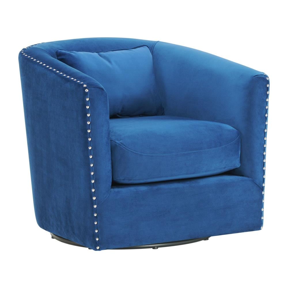 Picket House Furnishings Zola Modern Cobalt Swivel Accent Chair at ...
