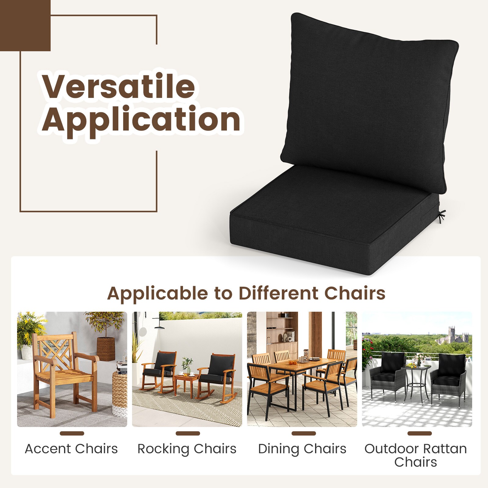 LIVIZA OUG67235DK Patio-Furniture-Cushions - View #6