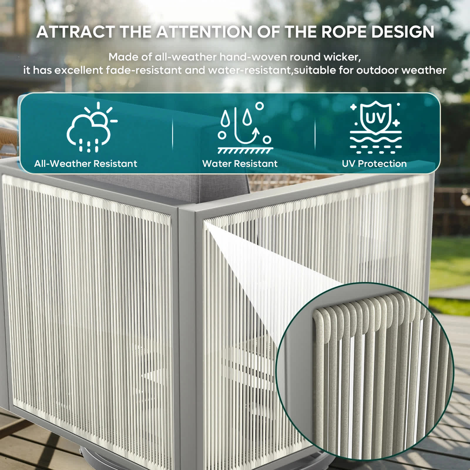 Bestier USLOW-O500319B-LGRY Patio-Conversation-Sets - View #5