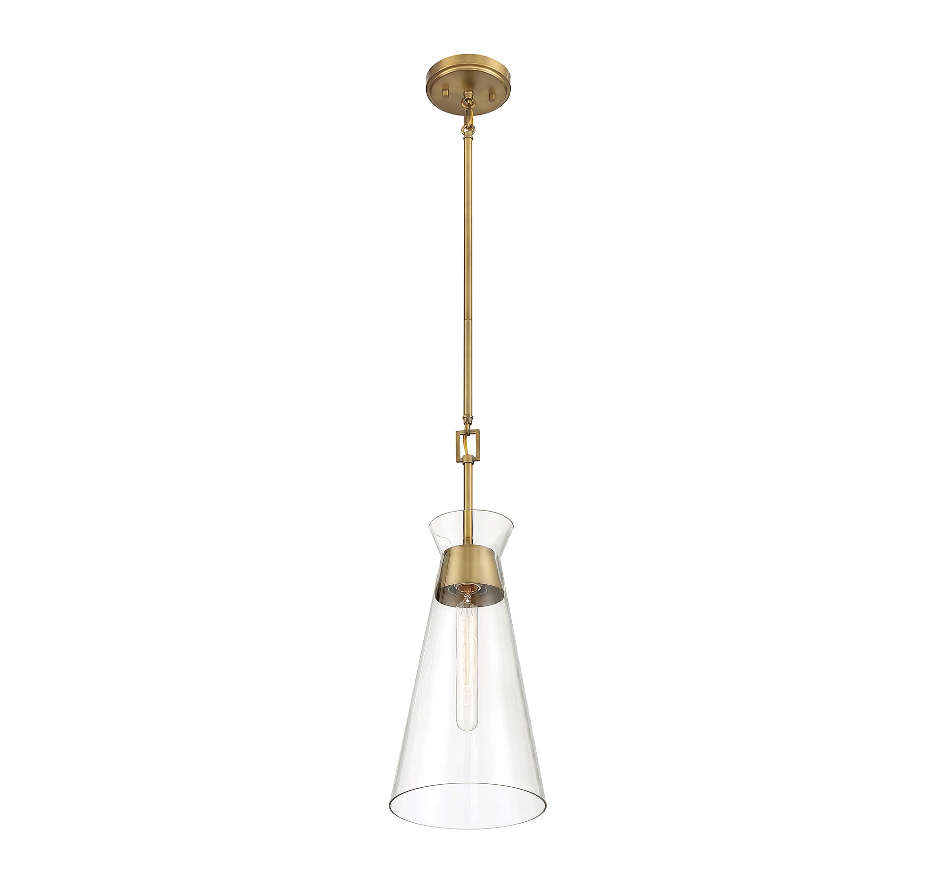 Lakewood Warm Brass Mid-Century Modern Mini Pendant Light