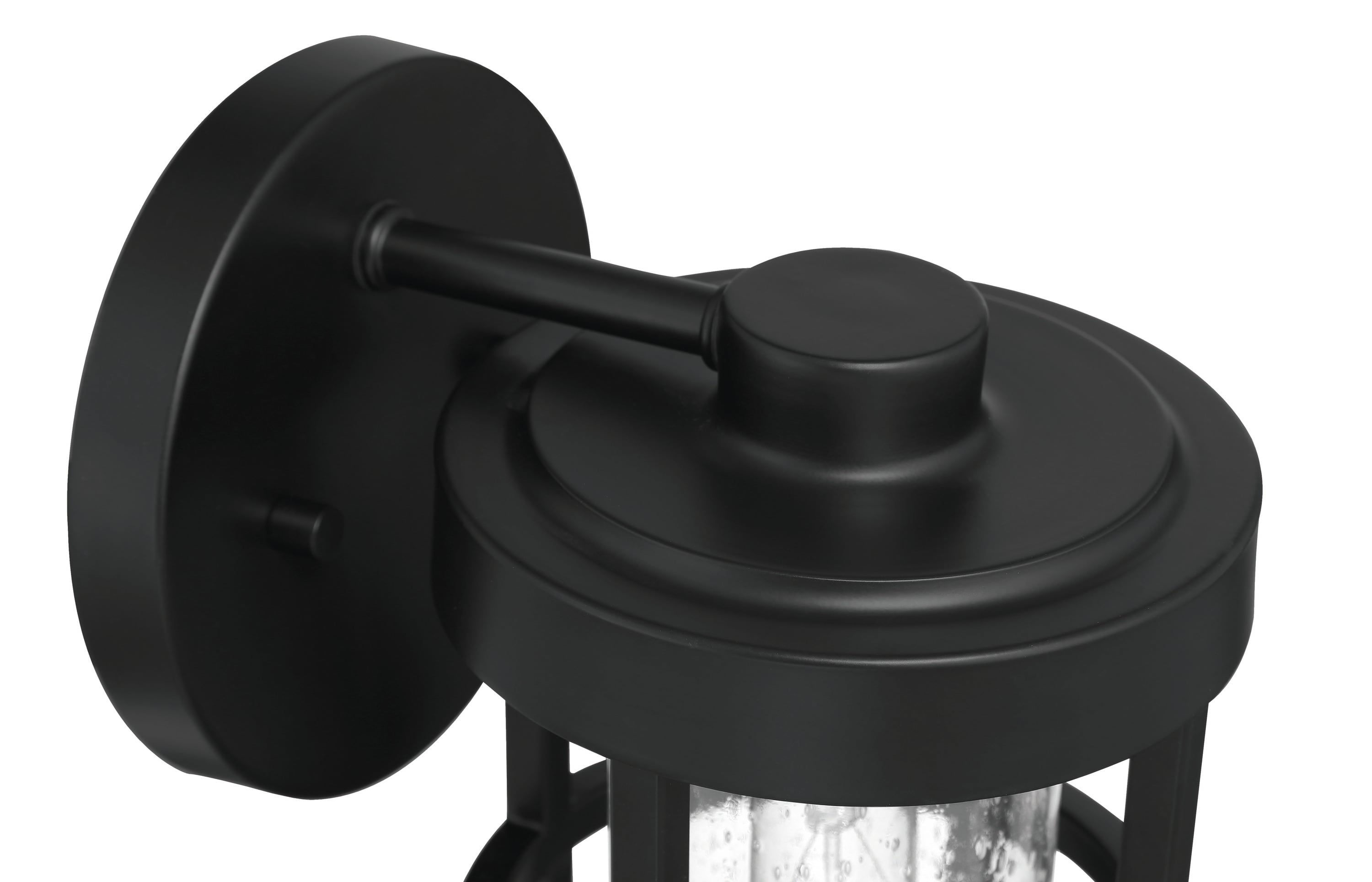 Craftmade Black Steel Outdoor Wall Light with Clear Glass Shade