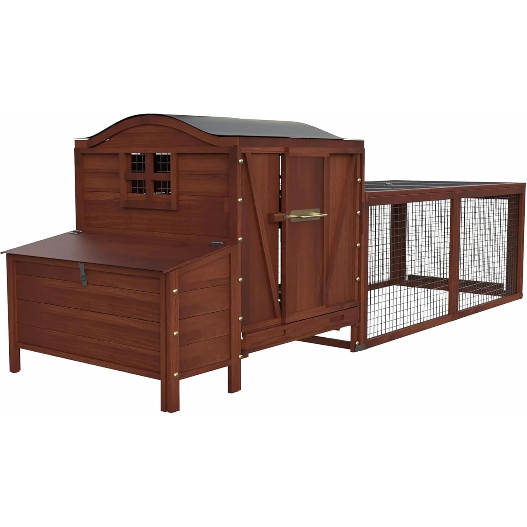 GAOMON - 106in Outdoor Chicken Coop with Run for Chickens Ducks and Rabbits Waterproof Roof Nesti...