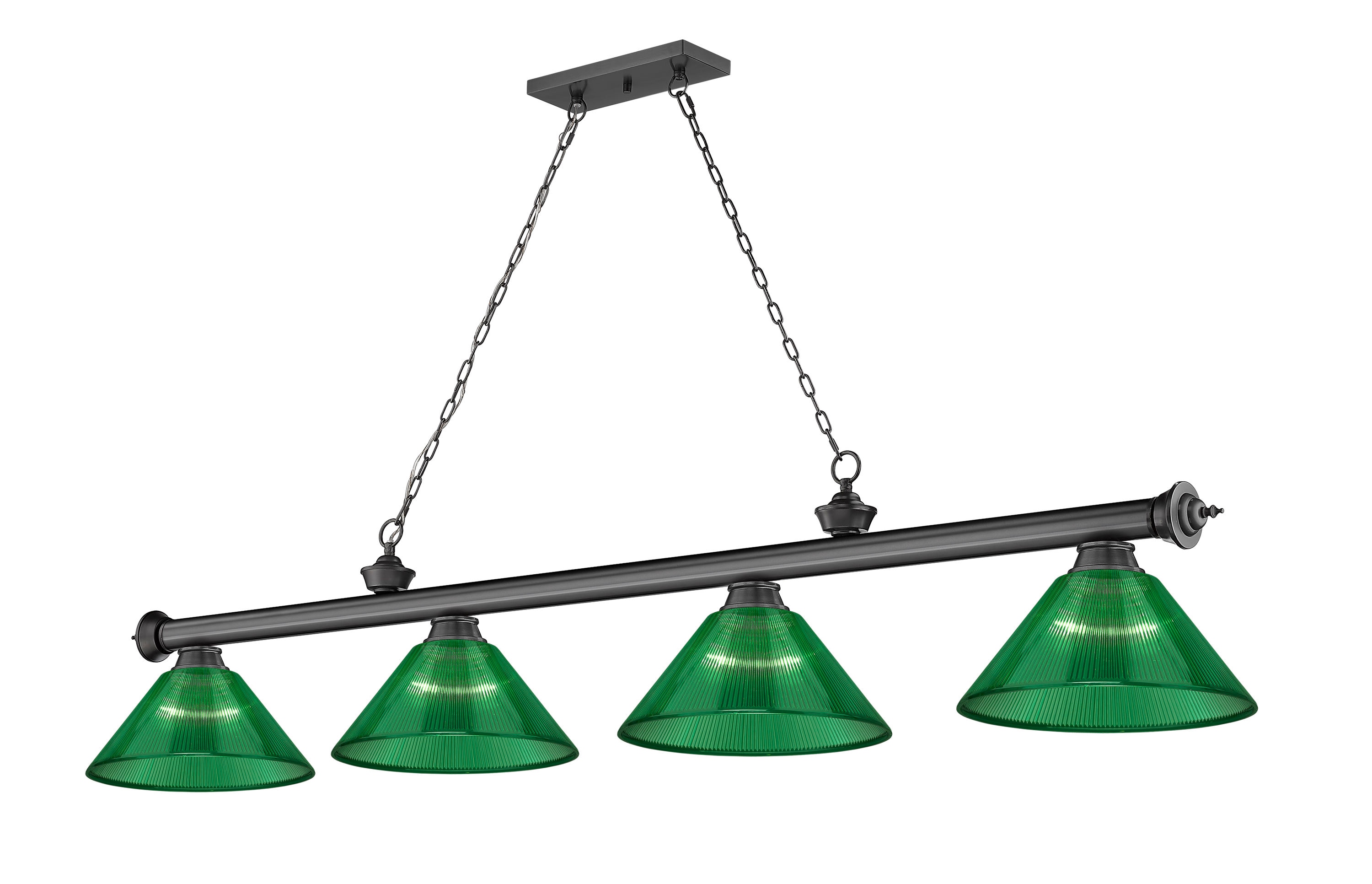 Z-Lite 2306-4BP-ARG Cordon Bronze Plated Incandescent Medium Base (e-26) Pool Table Lighting