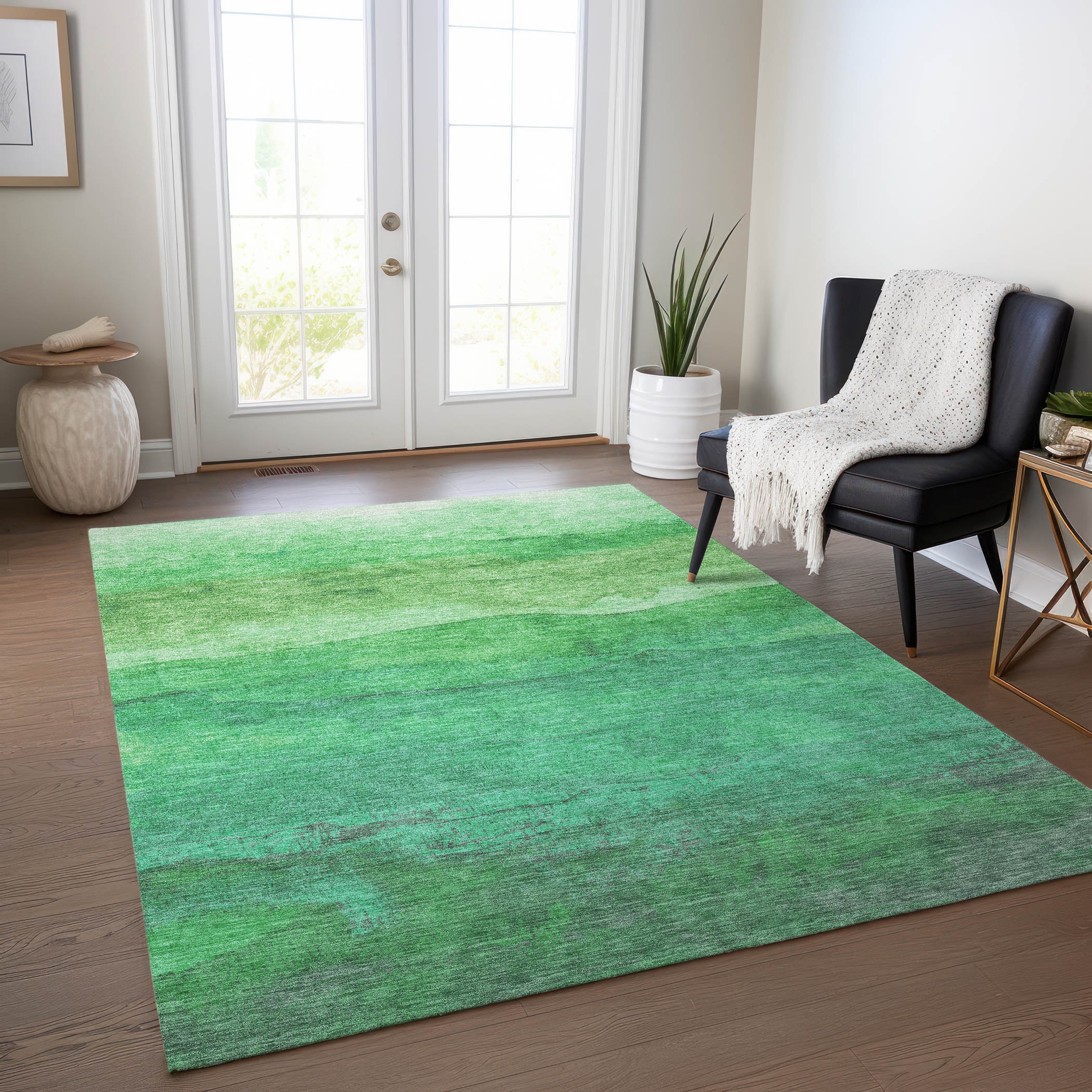 Addison Rugs ACN1699GE8X10 Chantille ACN1699GE 8 x 10 (ft) Loomed Polyester Green Rectangular Indoor/Outdoor Machine washable Area rug