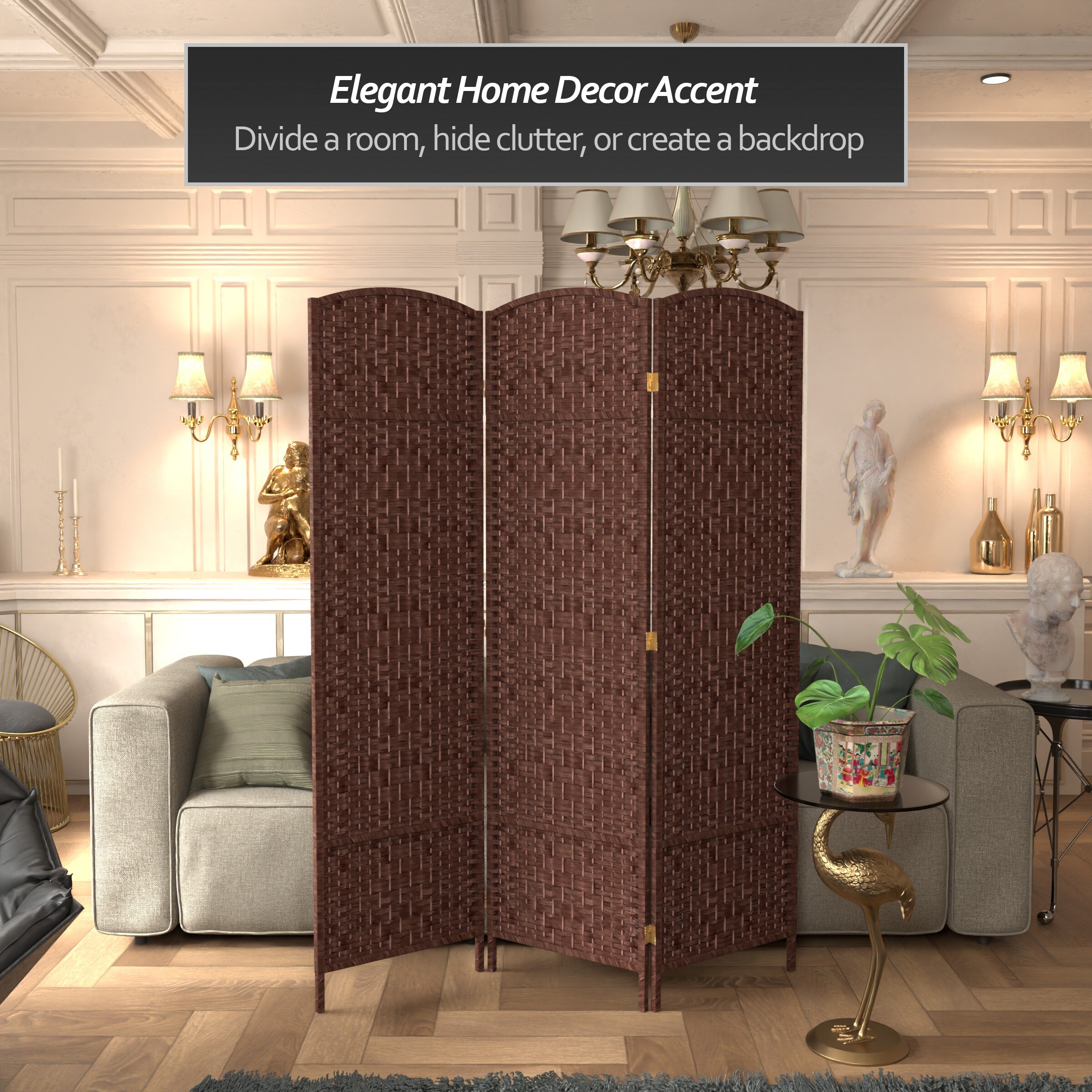 Oriental Furniture FB-OPDMND-3P-DRD Indoor-Privacy-Screens - View #2