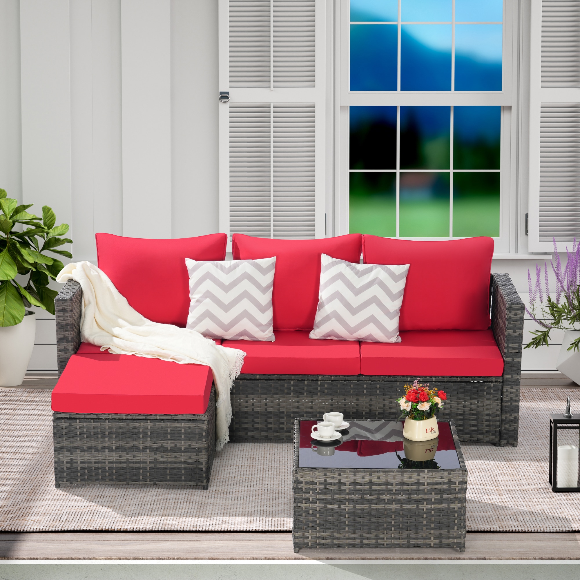 SINOFURN SYB670035RD Patio-Sofas-Daybeds - View #5