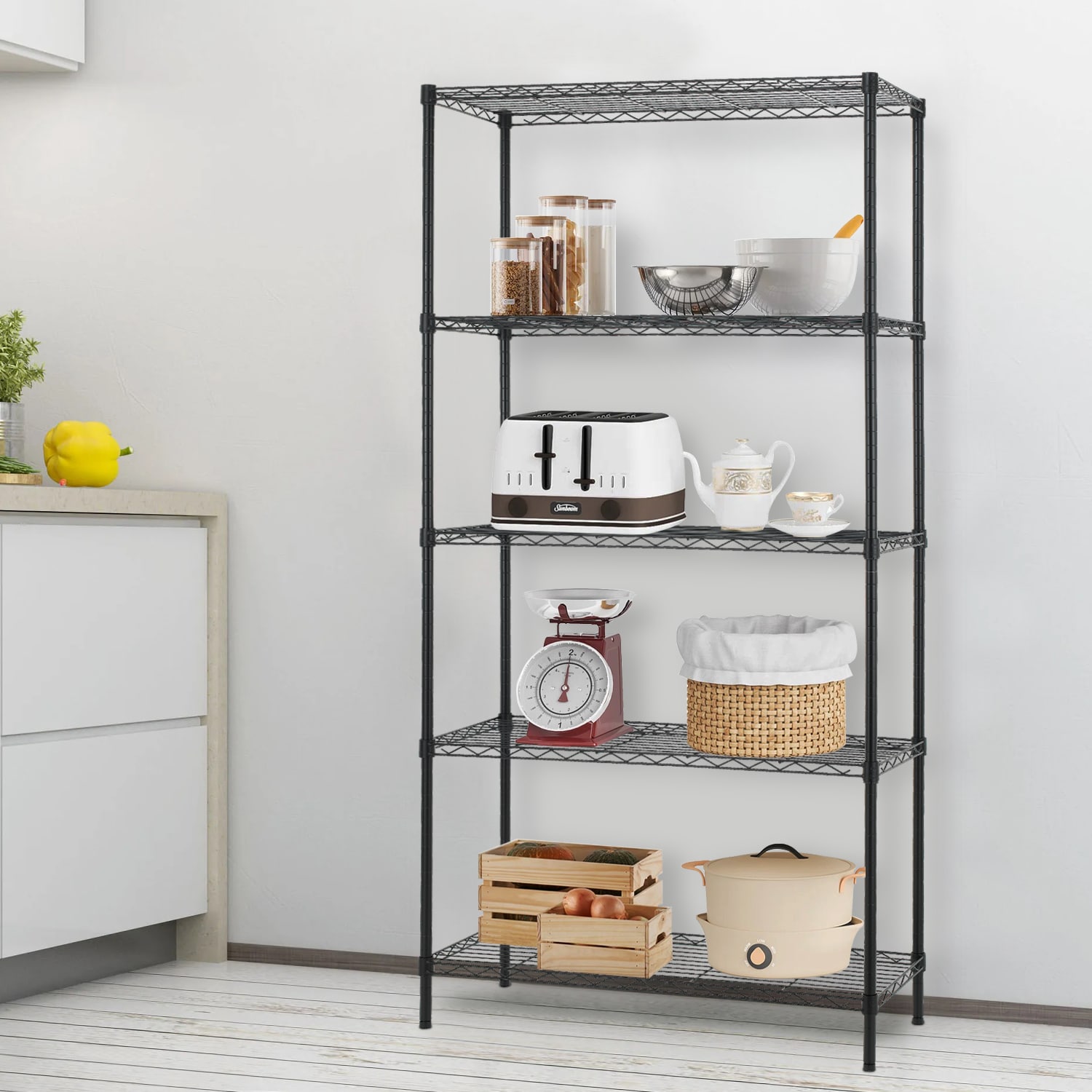 Furniture of America 004L-5001BK Free-Standing-Shelving - View #2