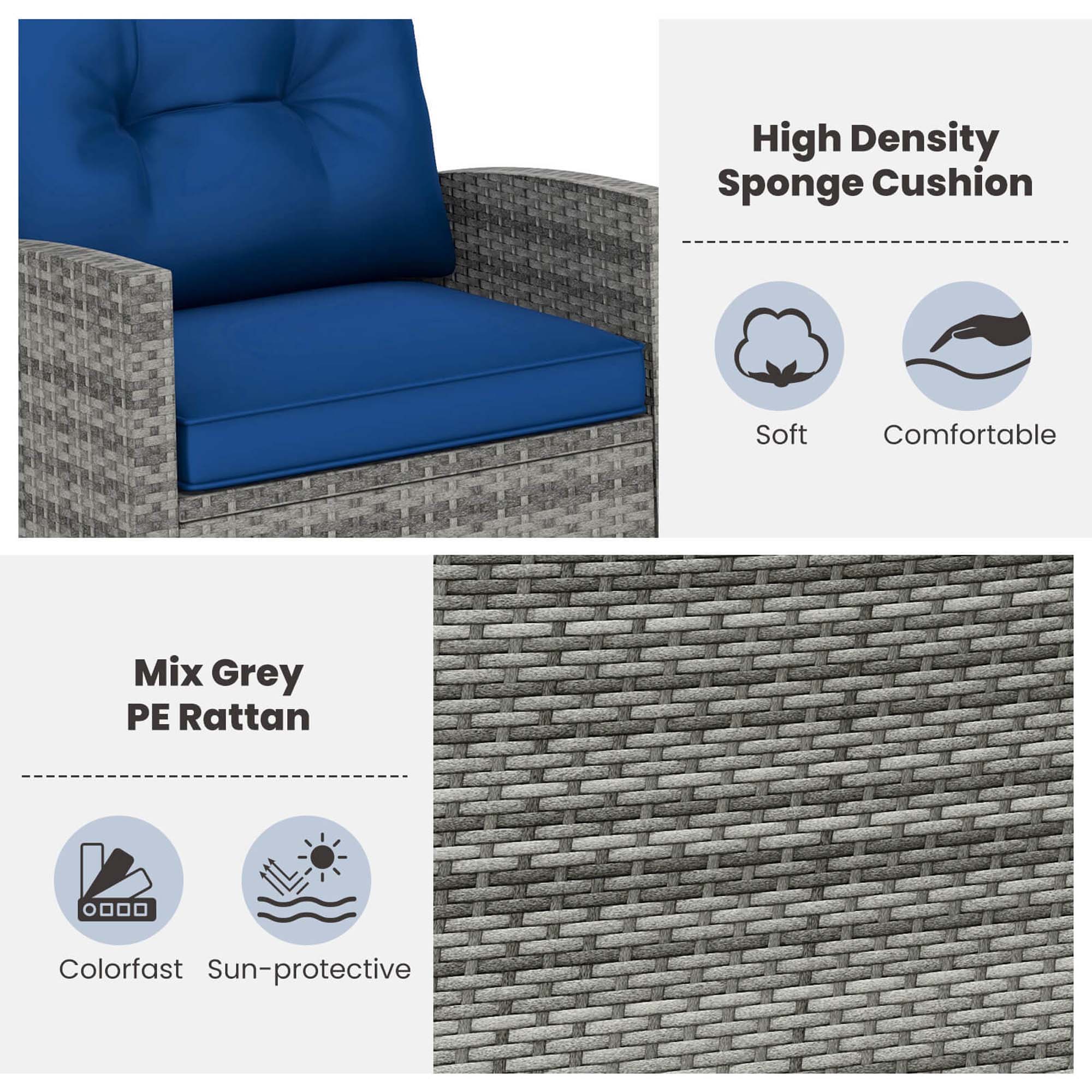 Costway HCST06657 Patio-Conversation-Sets - View #5