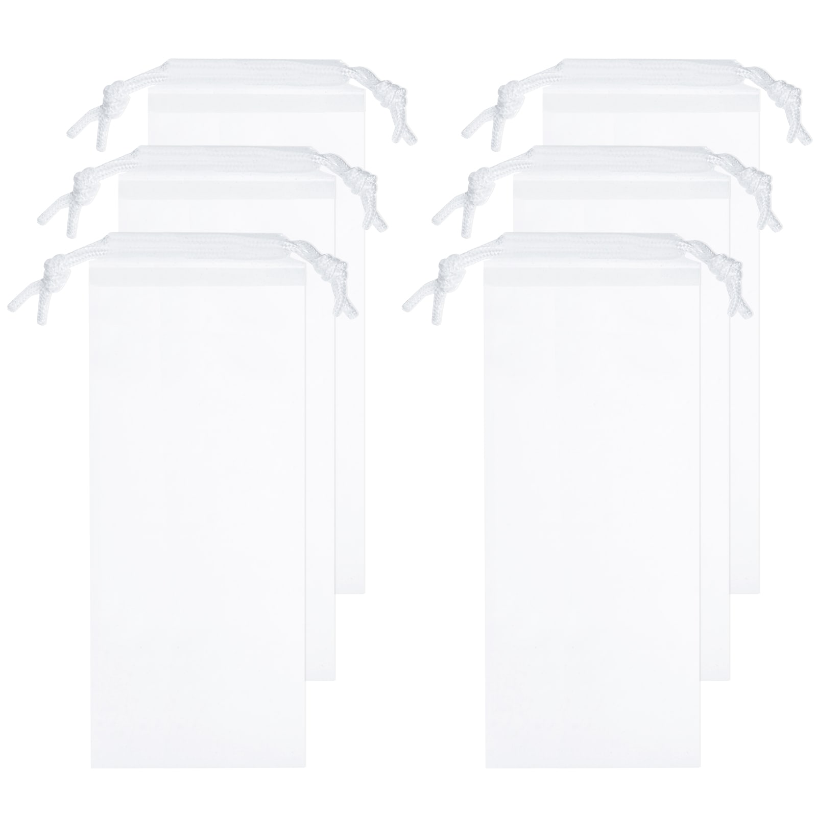 Harfington - 6pcs Umbrella Bags 11.8 x 4.7 Inch Wet Umbrella Sleeve Cover Reusable Folding Umbrel...