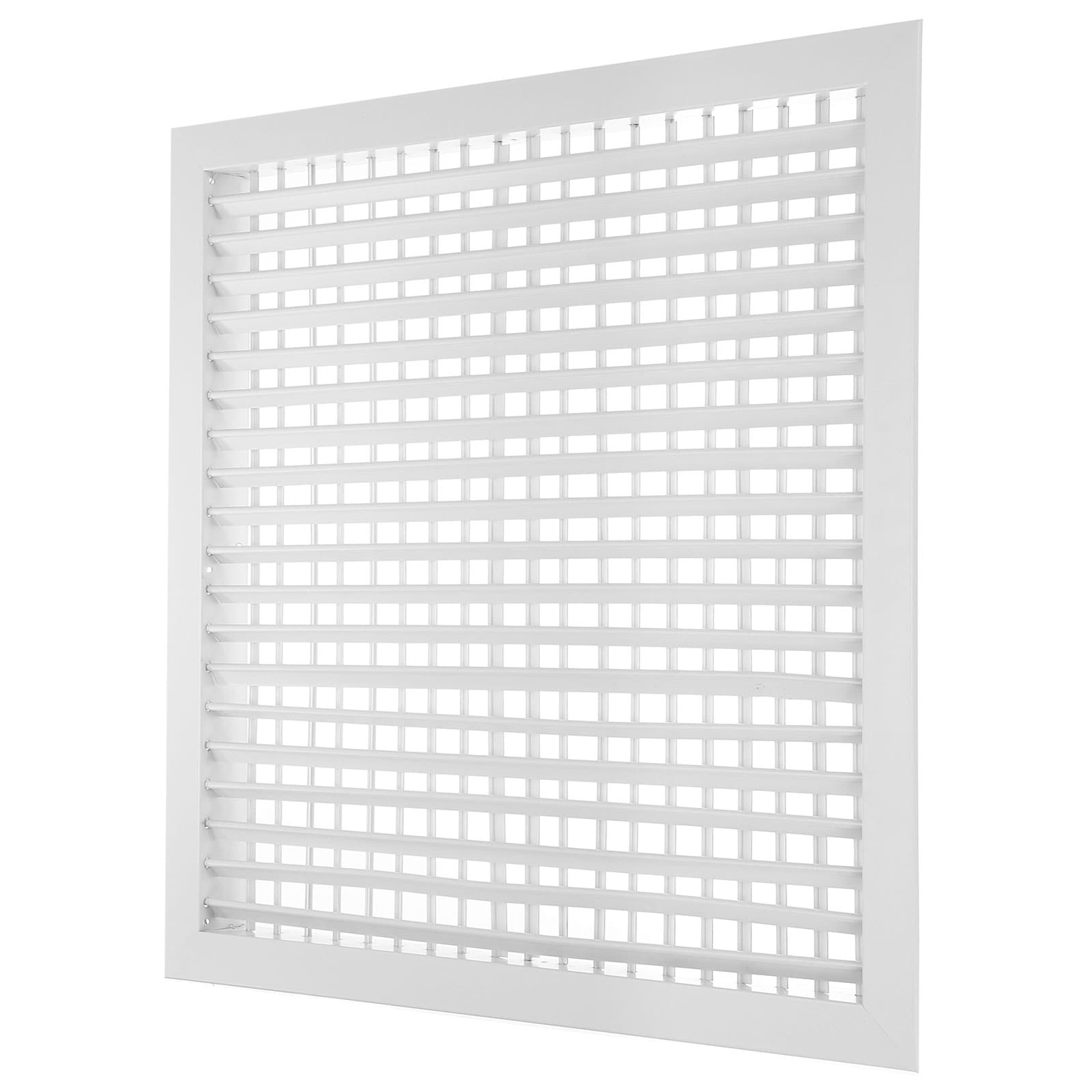 PATIKIL 20inch x 20inch Adjustable Air Supply Diffuser Aluminum Double Deflection HVAC Vent Cover Air Vent Register for Sidewall Wall Ceiling Floor HVAC System White