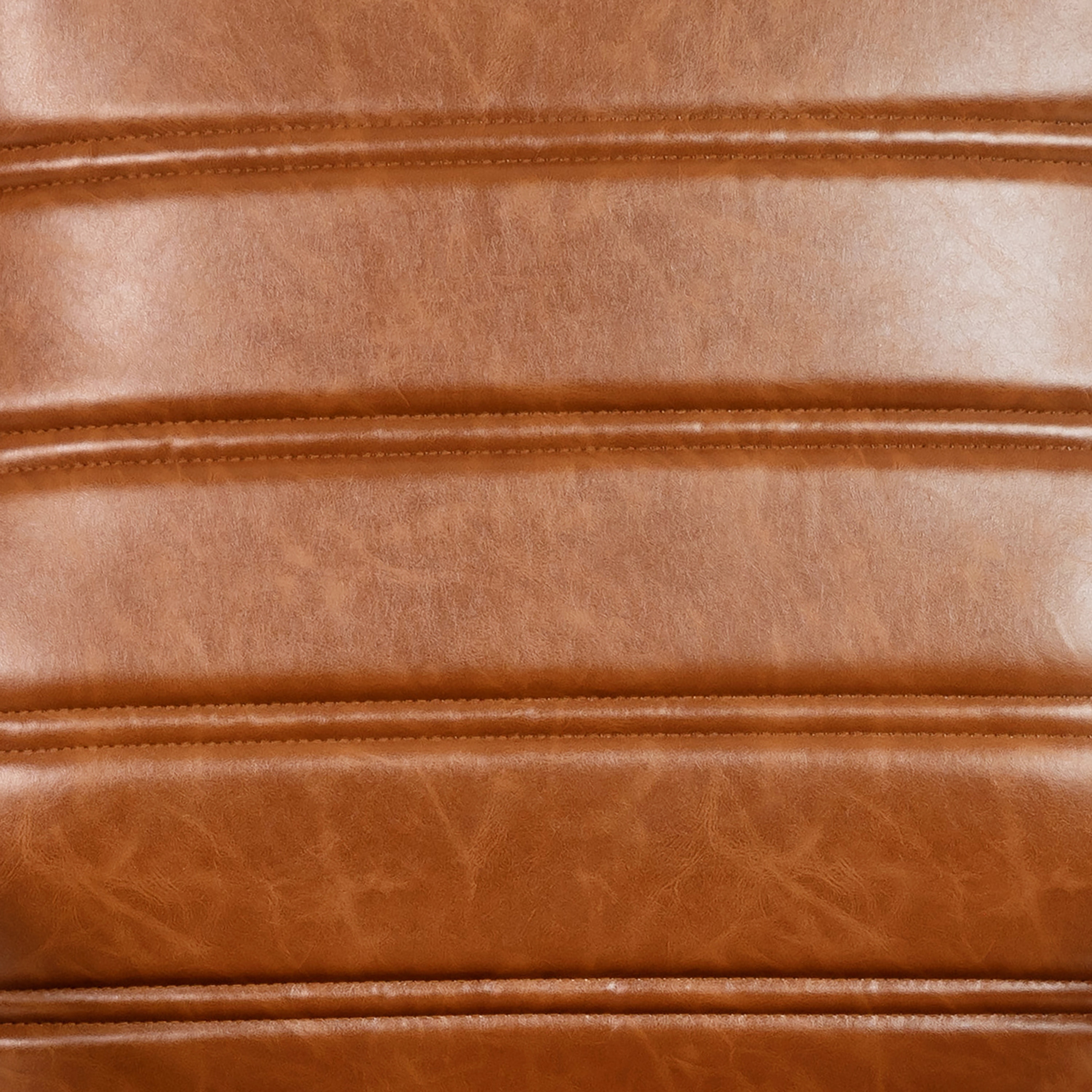 Brown LeatherSoft High-Back Executive Swivel Office Chair with Metal Frame