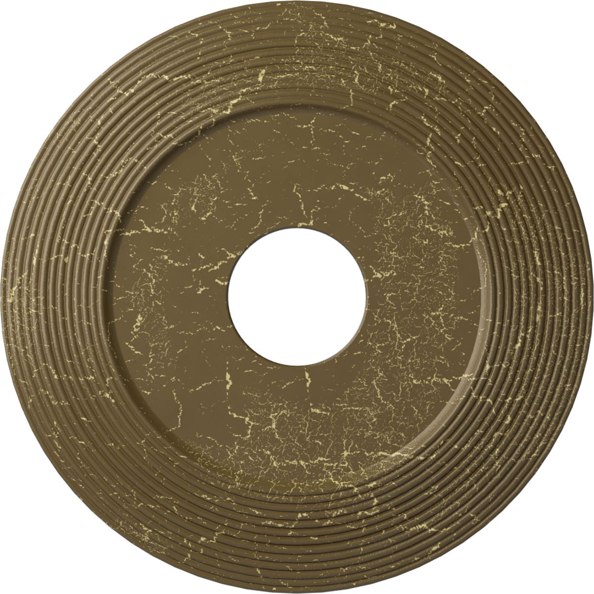 Ekena Millwork CM16ADMMC Adonis 16.125-in W x 16.125-in L Painted Mississippi Mud Crackle Polyurethane Whole Ceiling Medallion