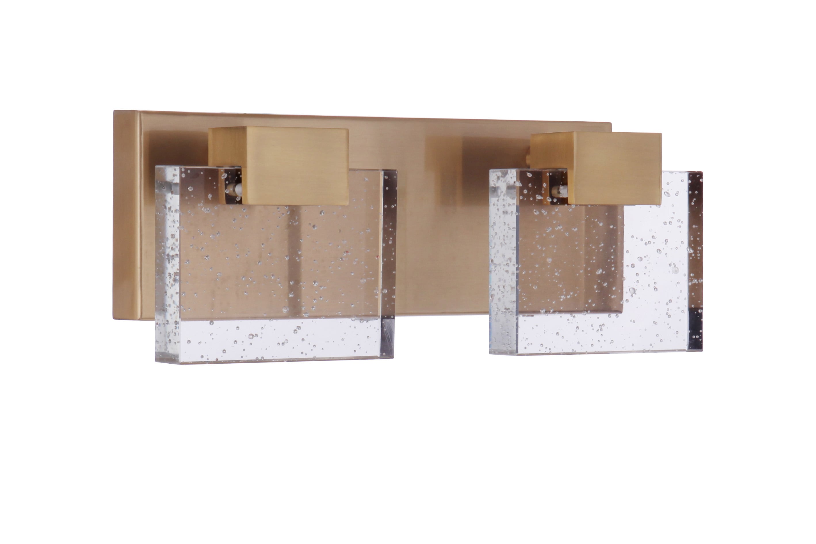 Alamere 13" Satin Brass LED Vanity Light with Clear Glass