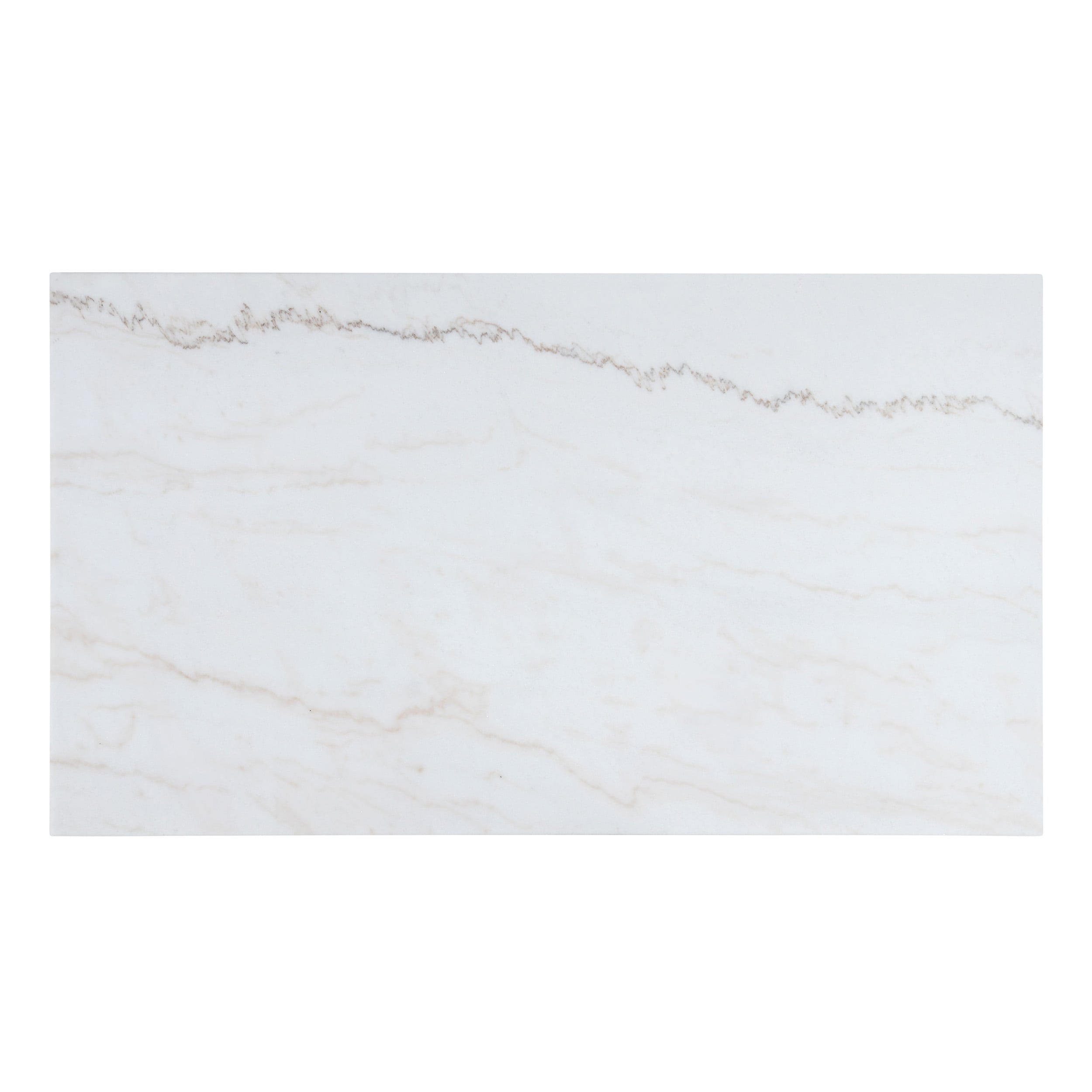 Modern Black and White Marble Top Dining Table with Gold Trim