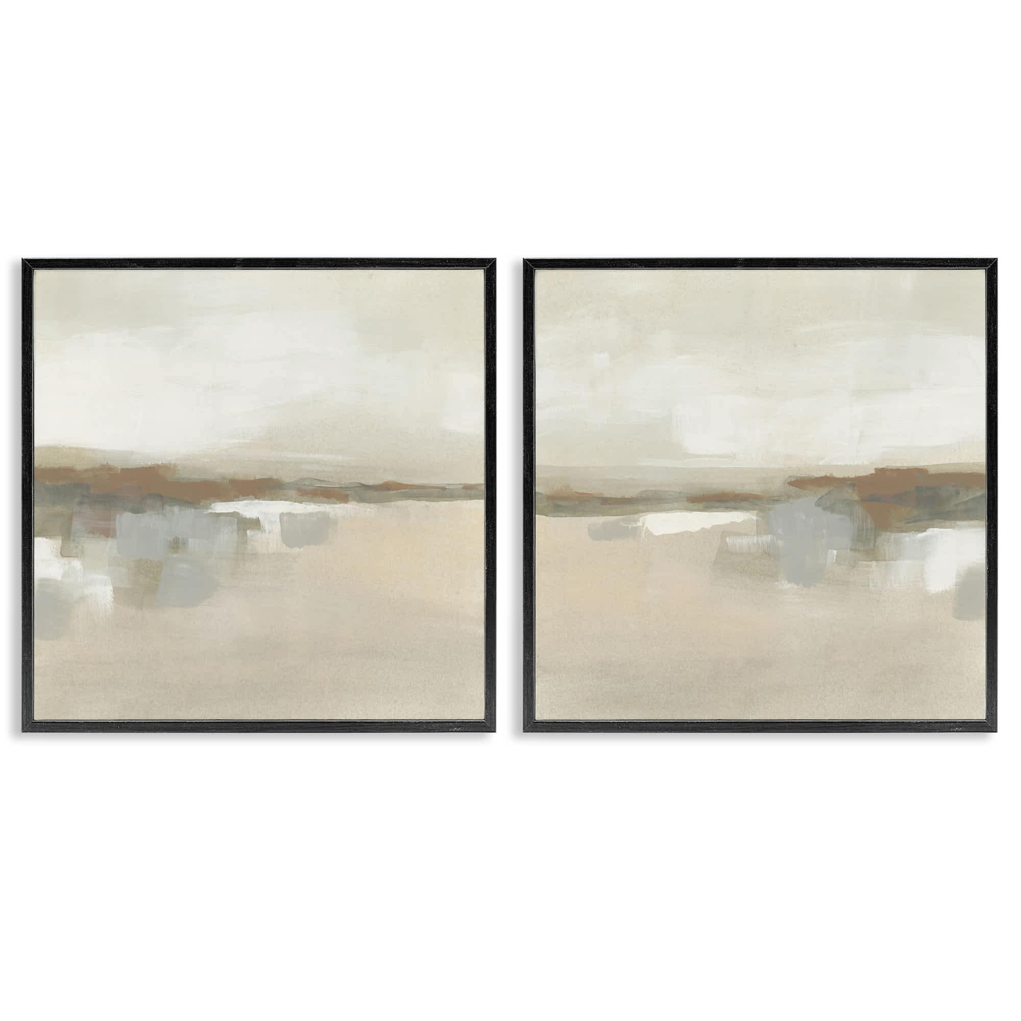 Stupell Industries B2-762-FR-2PC-12X12 Earthy Landscape Impressions 2 Piece Black Framed Giclee Art Set By June Erica Vess 12 x 12