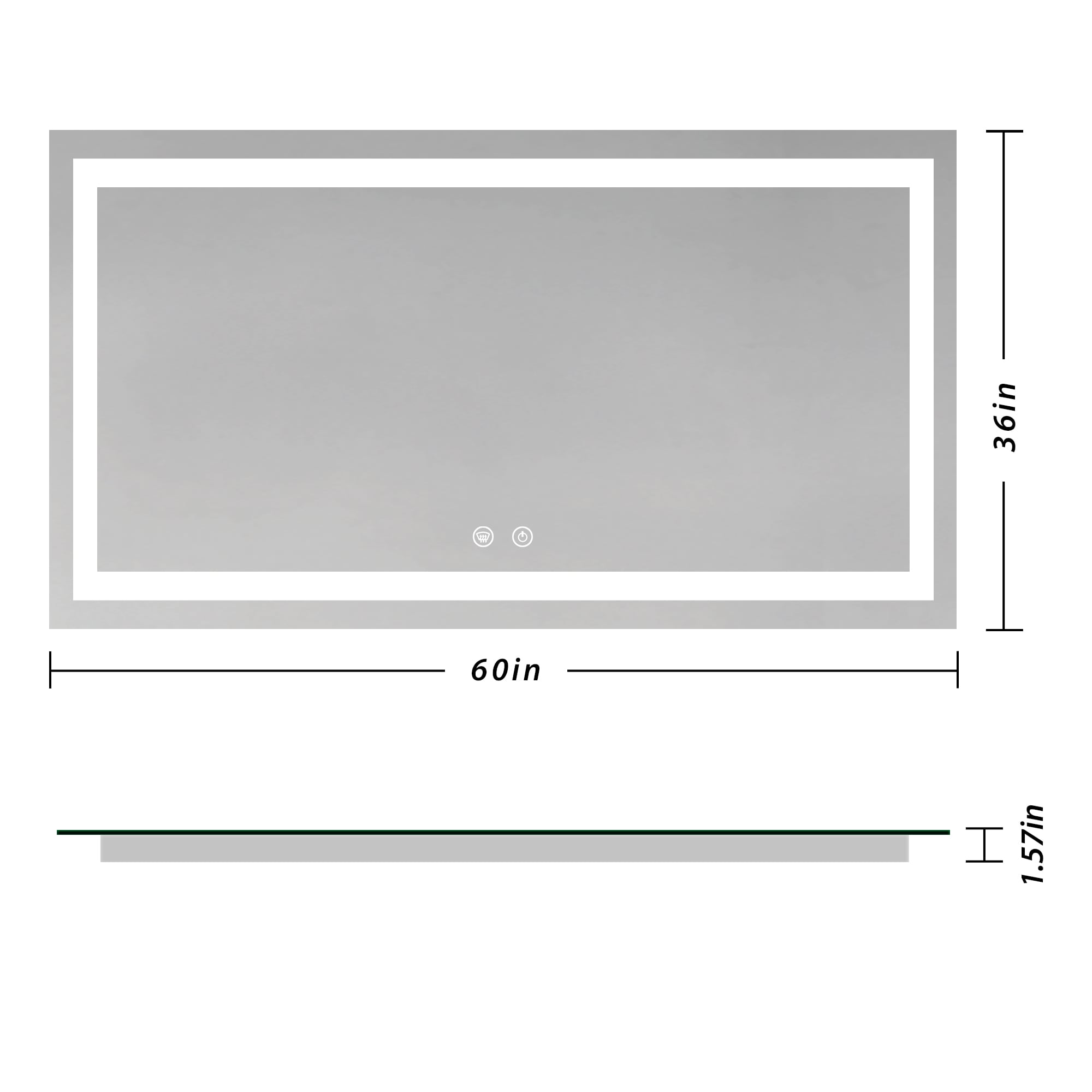Keonjinn LW-JZ-ZG2-15291 Framed-Bath-Mirrors - View #2