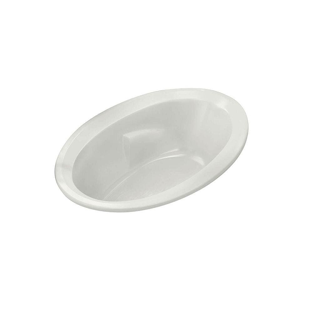 MAAX 100021-000-001 Twilight 41.5-in x 59.75-in White Acrylic Oval Drop-in Soaking bathtub ( Reversible Drain )