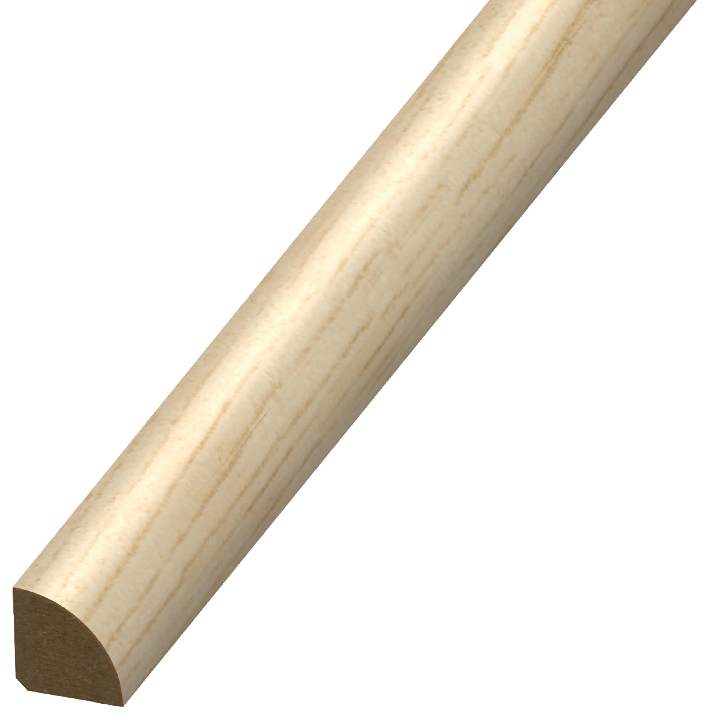 Versatrim MRQR-117256 Allura Flex Allura Flex in color Bleached Rustic Pine Prefinished 0.75-in T x 0.75-in W x 94-in L Laminate wood Quarter round