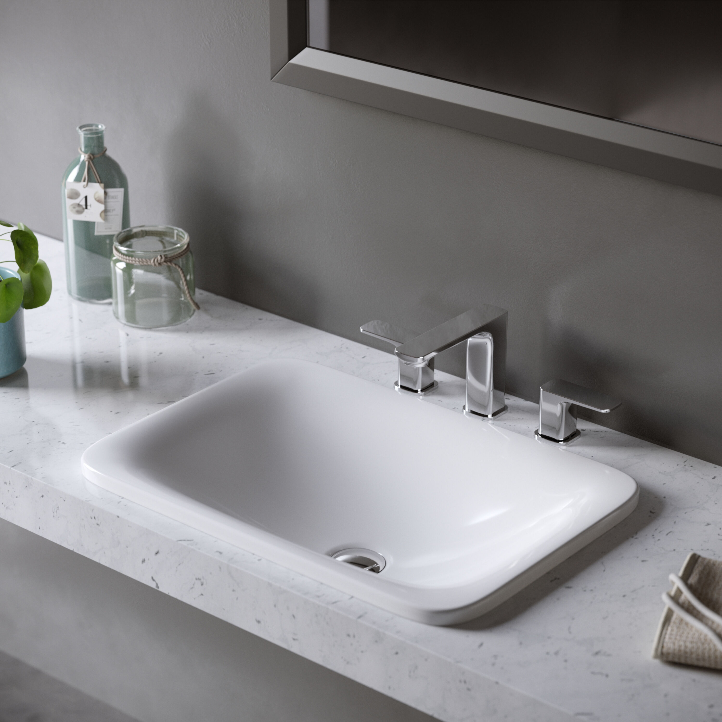 Venda Chrome Widespread 2-Handle Bathroom Faucet with Drain Assembly