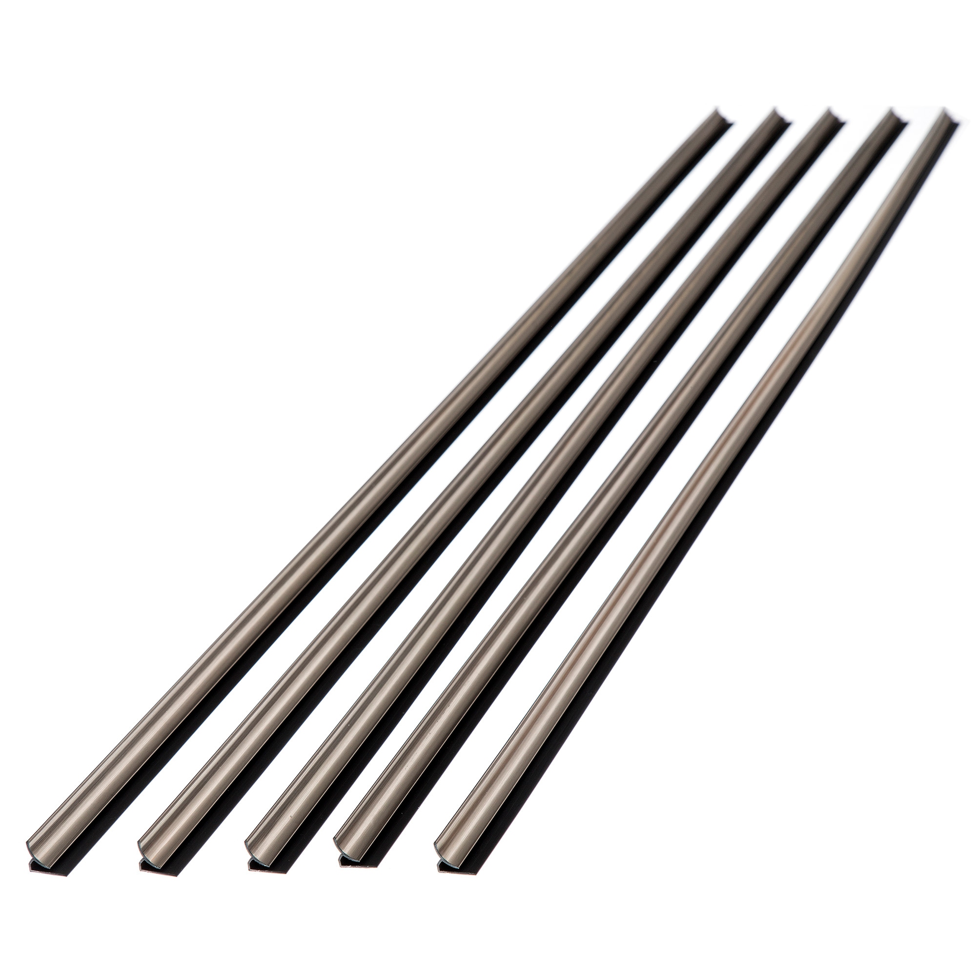 Fasade 14629 Inside Corner Trim 0.55-in W x 47-in L Brushed Nickel PVC Inside corner Tile Edge Trim