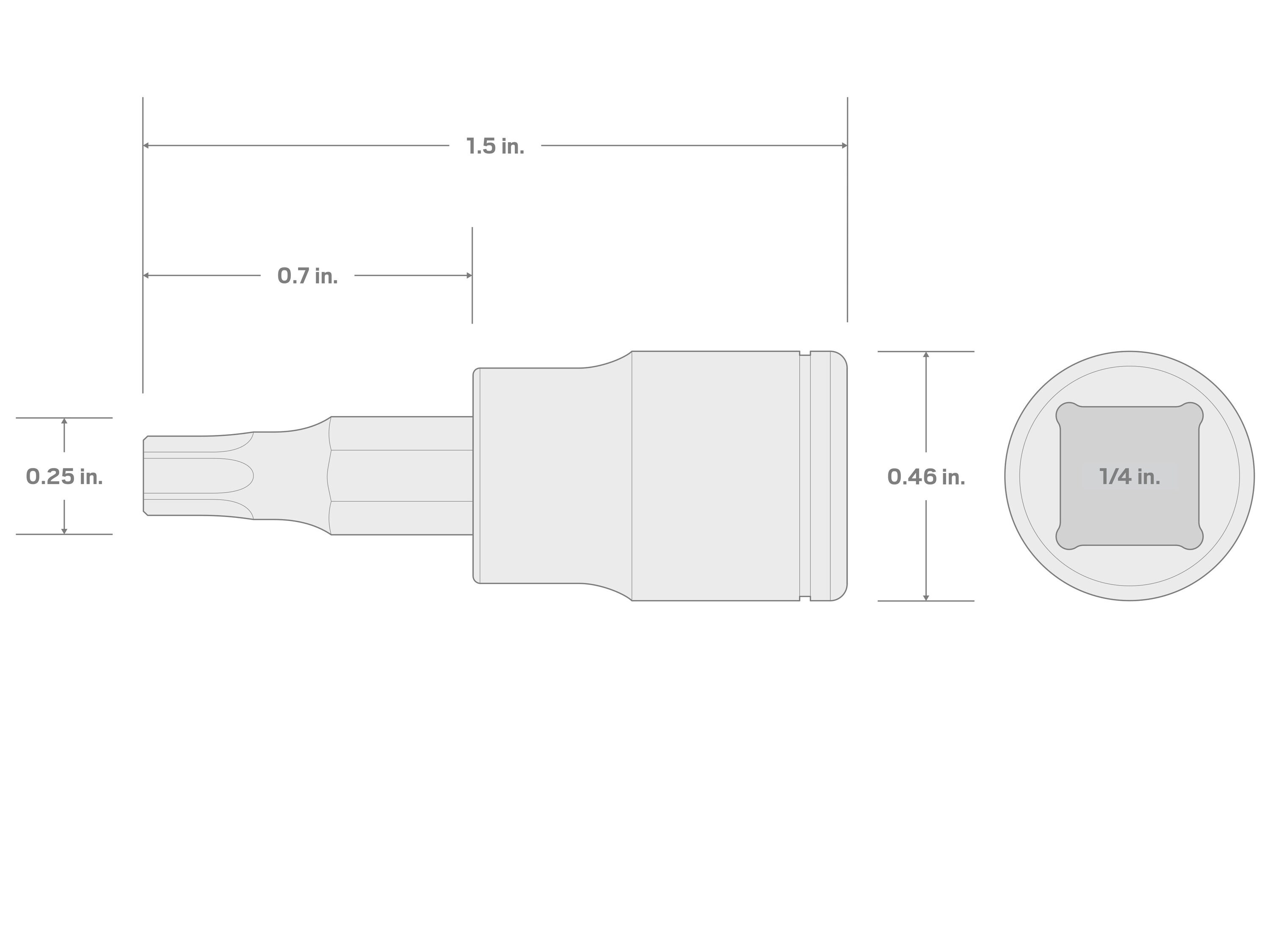 TEKTON 1/4-in Drive T25 Torx Bit Driver Socket in the Driver