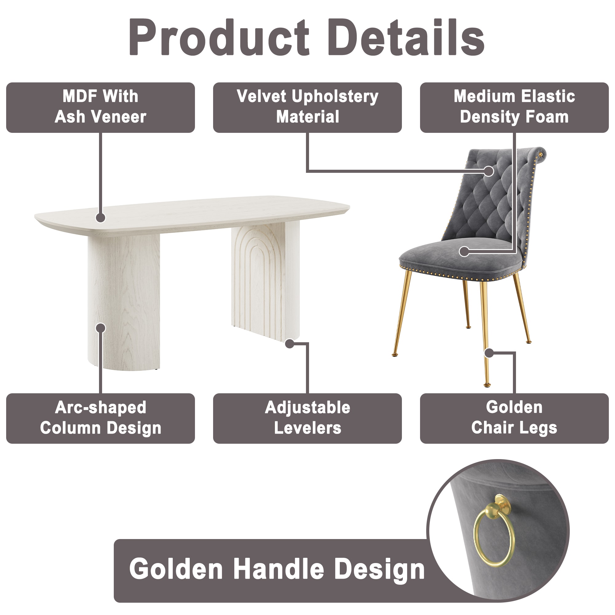 Clihome CL-1660A703GY Dining-Sets - View #8