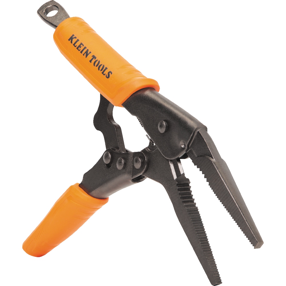 Klein Tools 9-in Electrical Locking Pliers with Wire Cutter in Orange | 38612