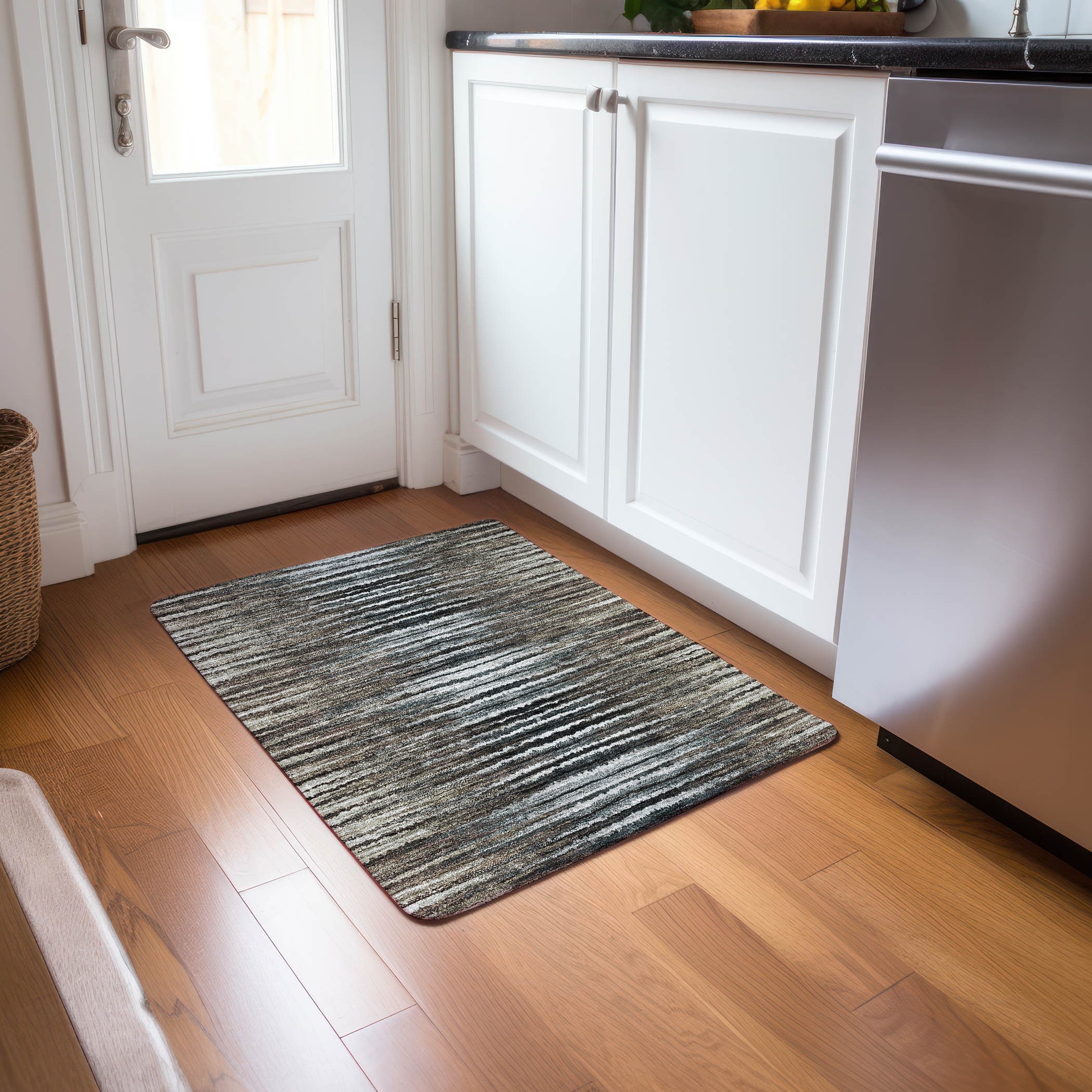 Addison Rugs ACN604BR20X30 Chantille ACN604BR 2 x 3 (ft) Polyester Brown Rectangular Indoor/Outdoor Abstract Machine washable Area rug