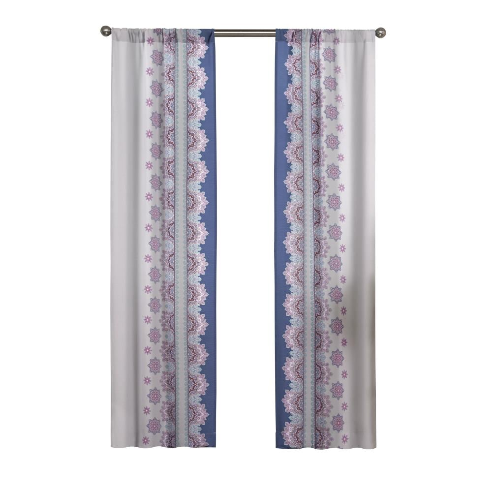 Pairs To Go 16004056X084PUR 84-in Purple Polyester Light Filtering Rod Pocket Curtain Panel Pair