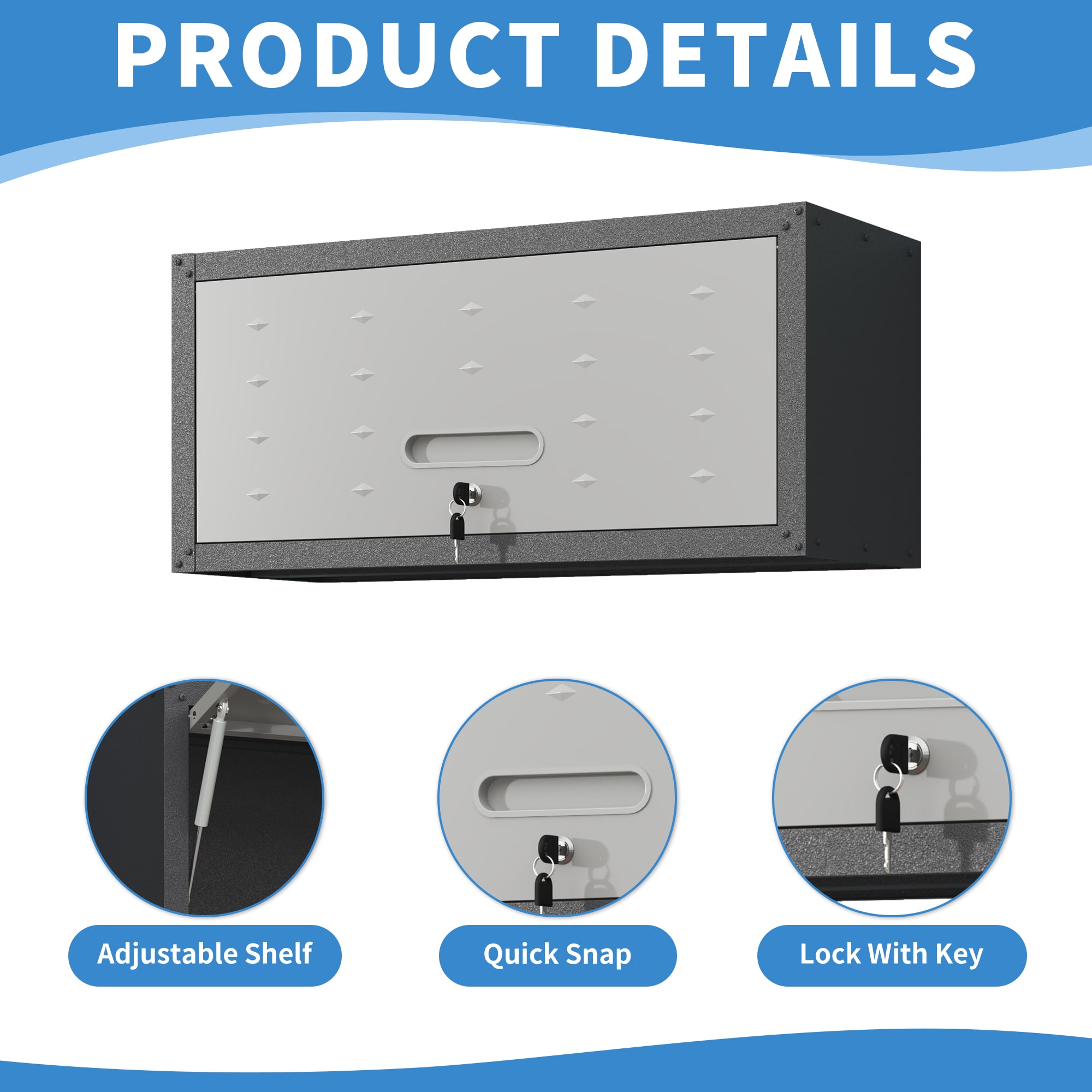 Dexmalle -  Heavy Duty Metal Wall Mounted Tool Storage Cabinet