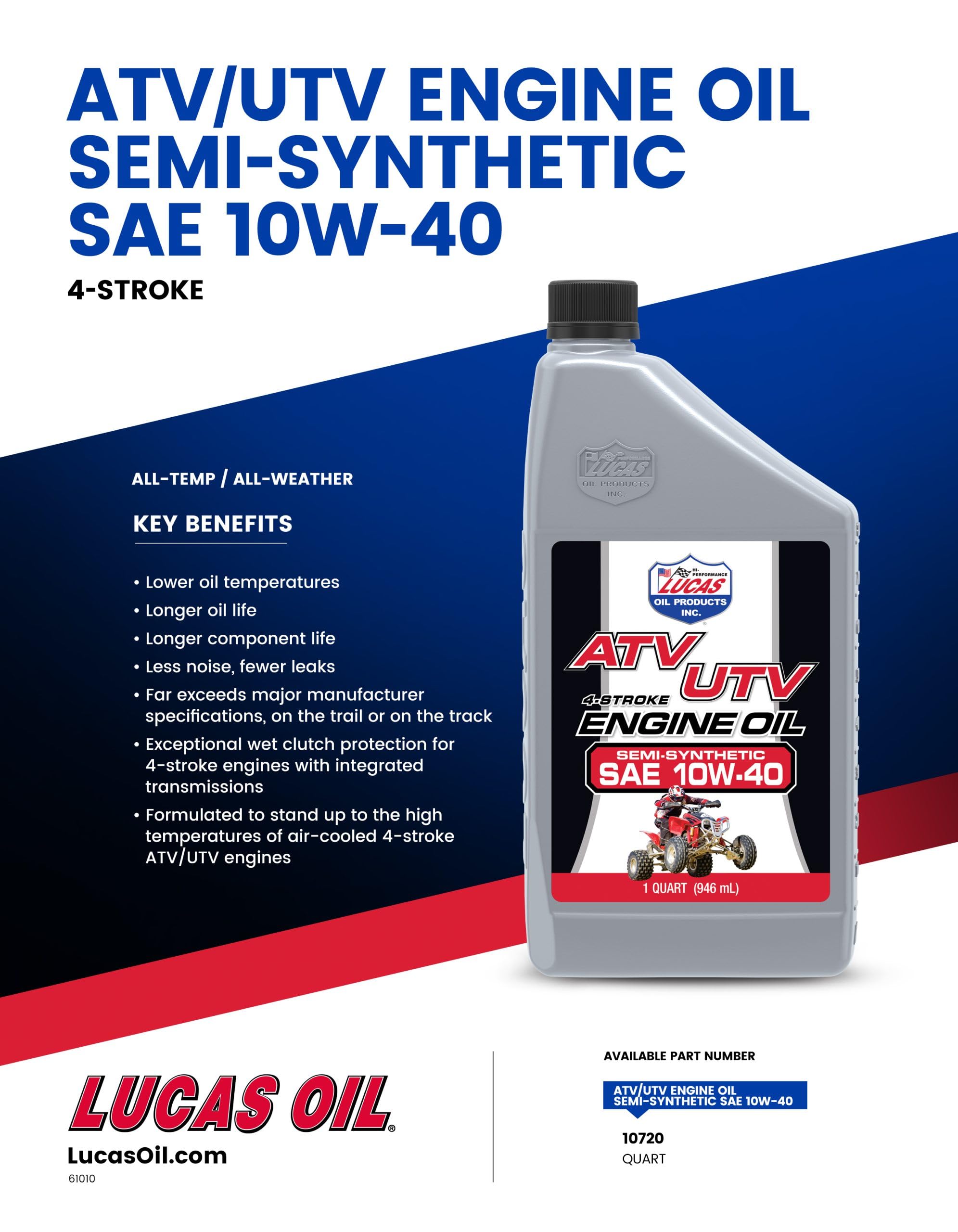 Lucas Oil Products LUC10720 Engine-Oil - View #3