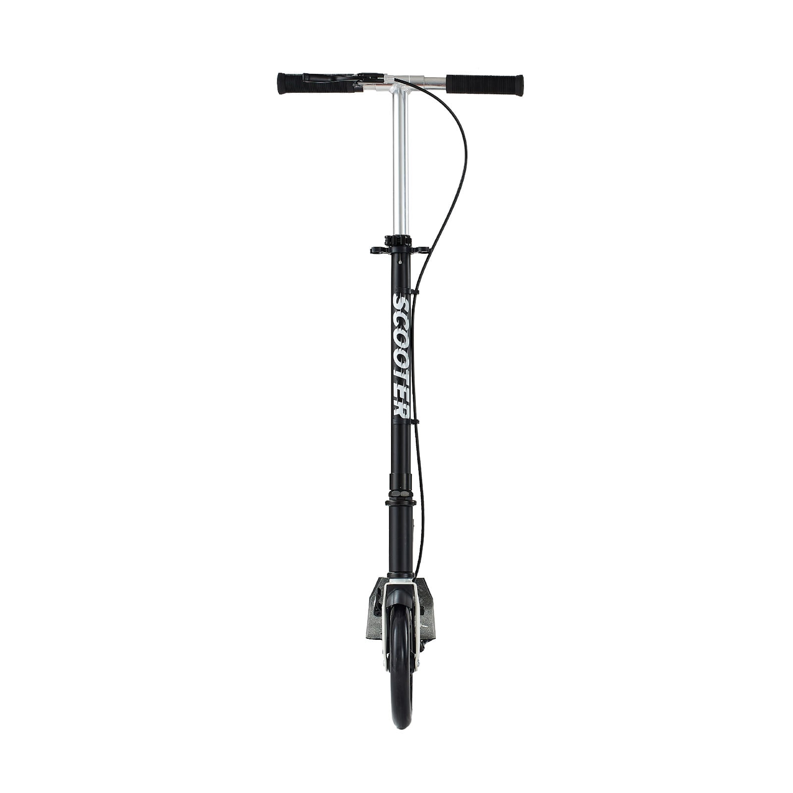 VEVOR Kick Scooter for Kids Ages 8+ Teens and Adults 2-Wheel Toddler Scooter with Adjustable Height Handlebar Wide Anti-Slip Deck Foldable Lightweight for Boys and Girls up to 220 lbs Black + Silver