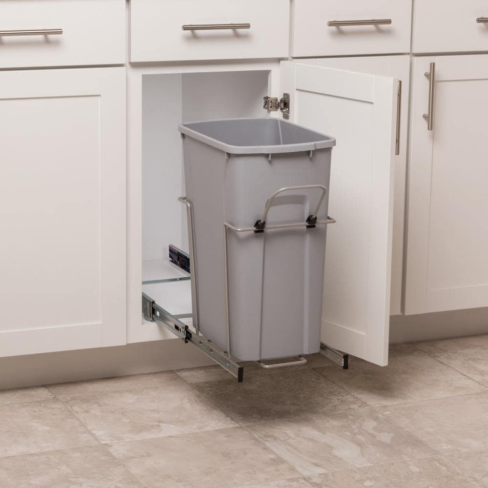 Simply Put 10-in x 20-in 35-Quart Soft Close Pull-out Trash Can in