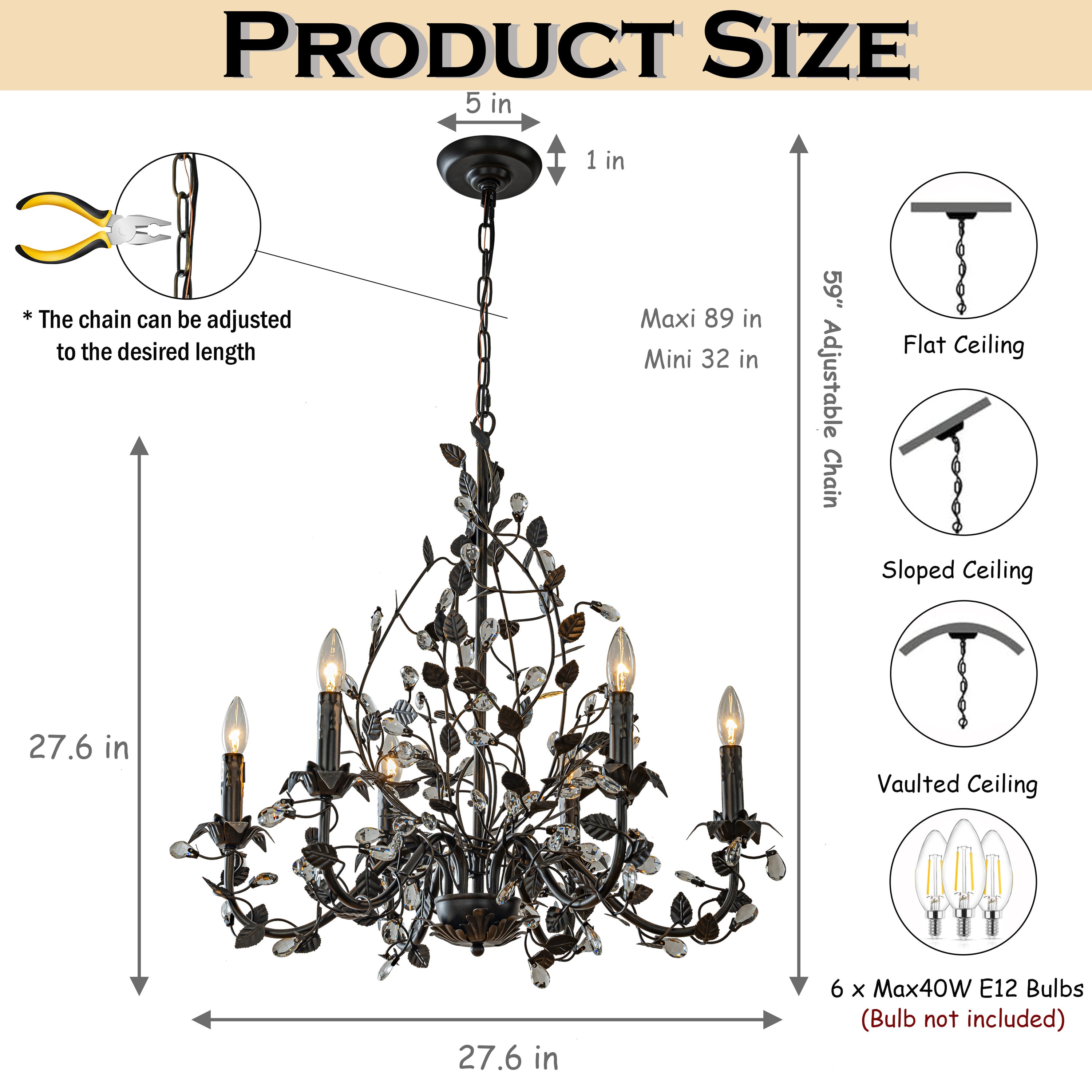 AloaDecor Lighting L7422D67DB05A b090015 - View #3