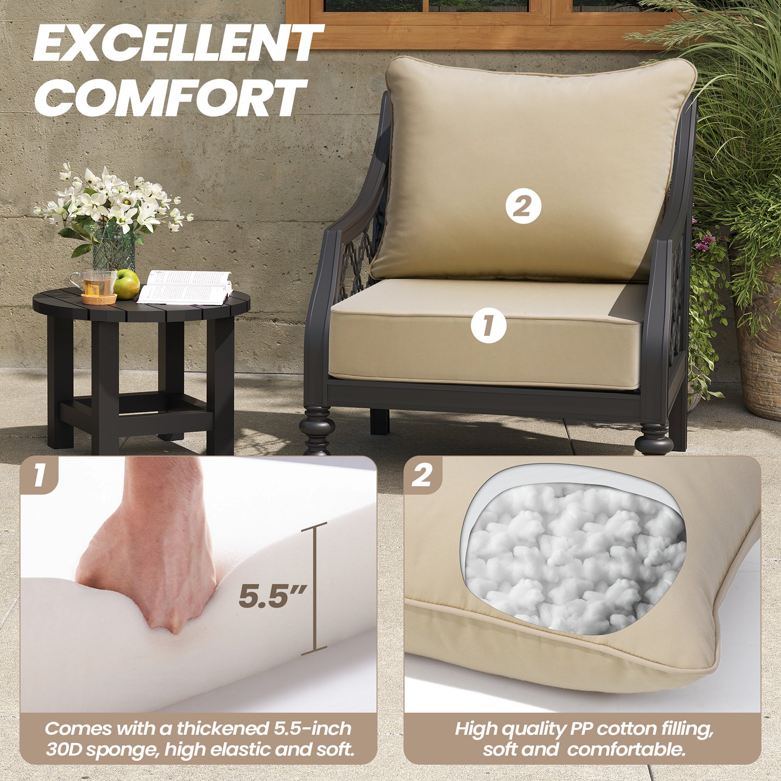 Crestlive Products CL-CU012CAB-2 Patio-Furniture-Cushions - View #5