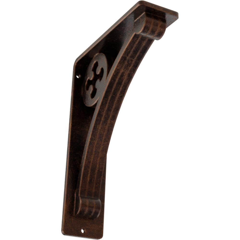 Ekena Millwork BKTM02X05X08TCRACO Crawley 5.5-in x 2-in x 8-in Antique copper Wrought iron Mounting bracket