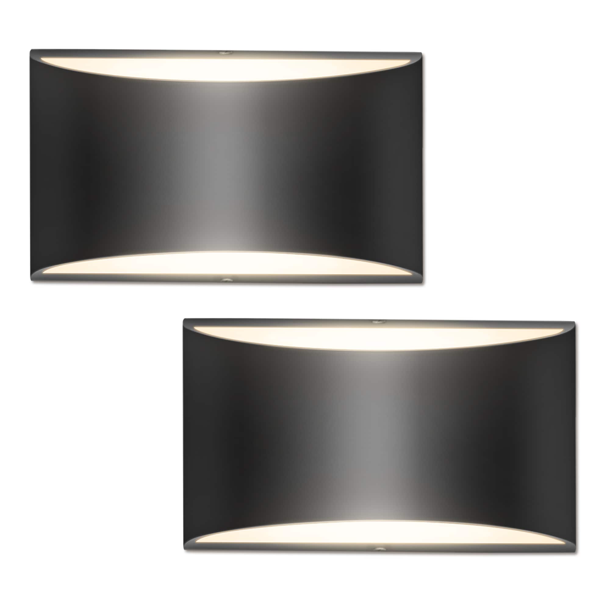 YANSUN LA-NB11101BL-21 7.87-in 2 -Light Black Integrated LED Modern/contemporary Vanity light