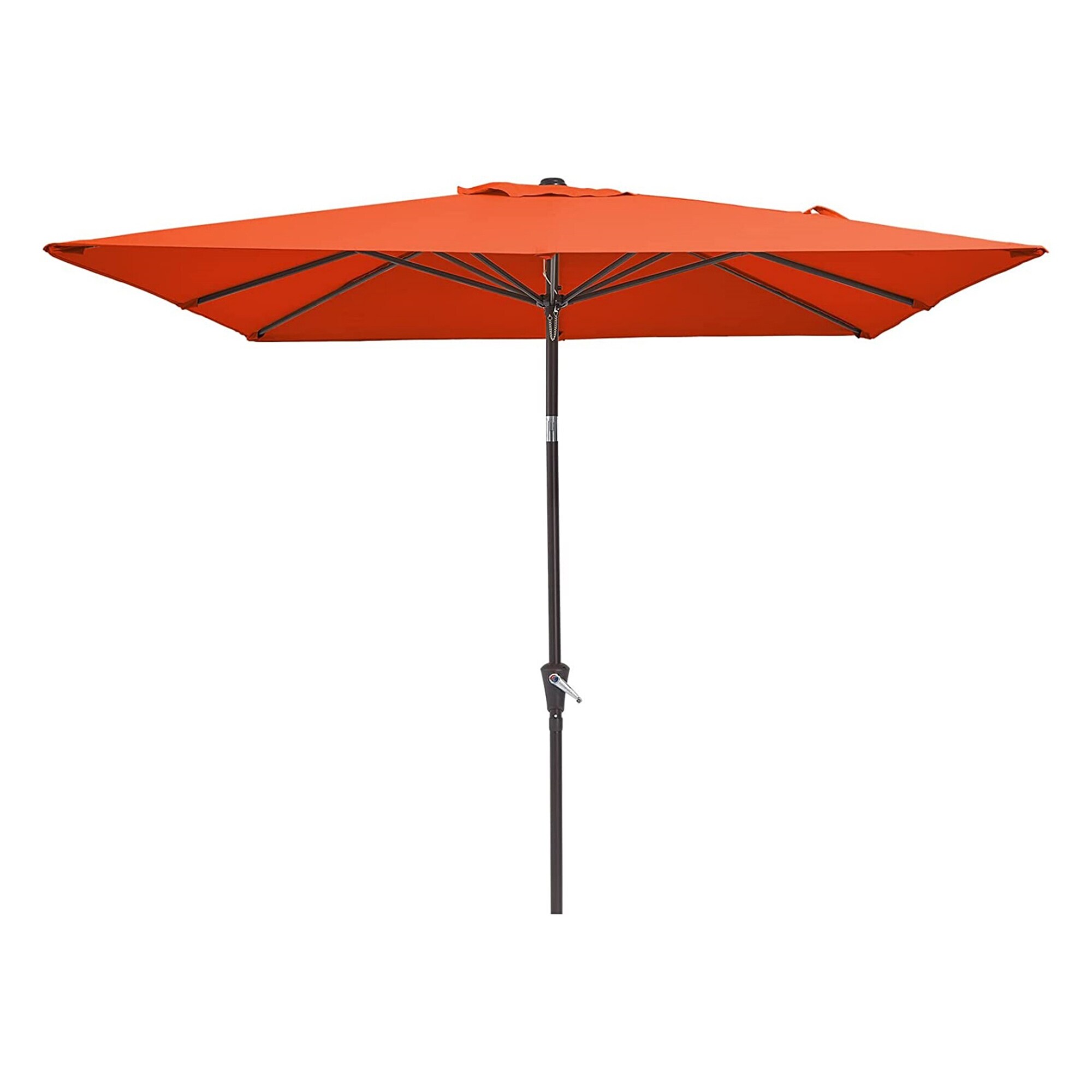 Fun Orange FUNS1HW22 10-ft Steel Orange Push-button Tilt Market Patio Umbrella