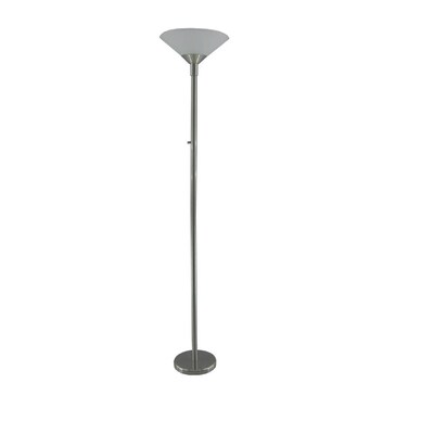 Portfolio 71-in Brushed Nickel Torchiere Floor Lamp in the Floor Lamps  department at Lowes.com